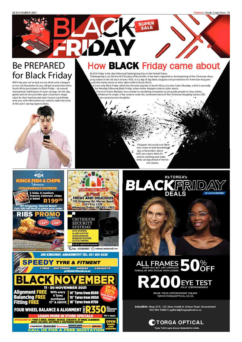 South Coast Sun 26 November 2021 page 13