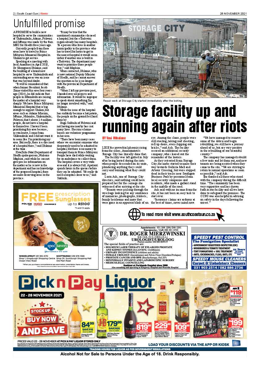 South Coast Sun 26 November 2021 page 2