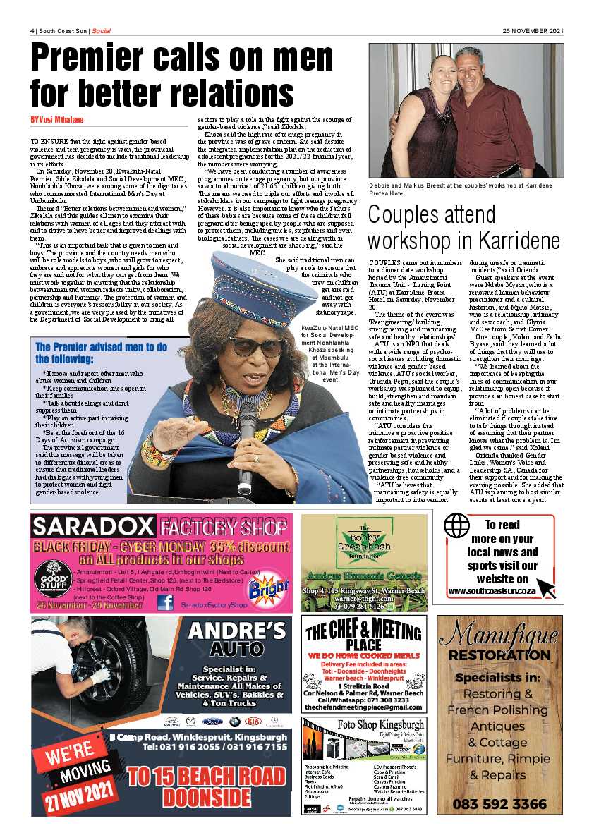 South Coast Sun 26 November 2021 page 4