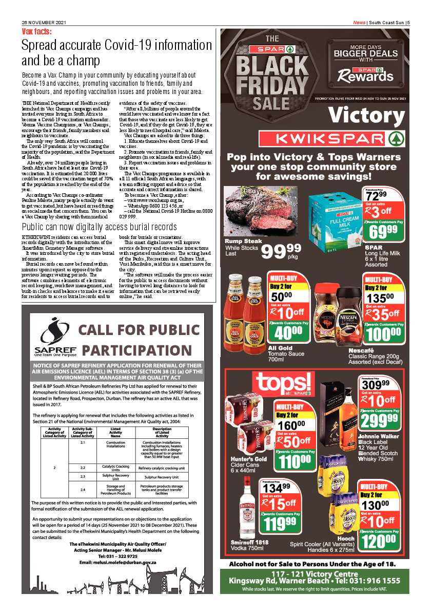 South Coast Sun 26 November 2021 page 5