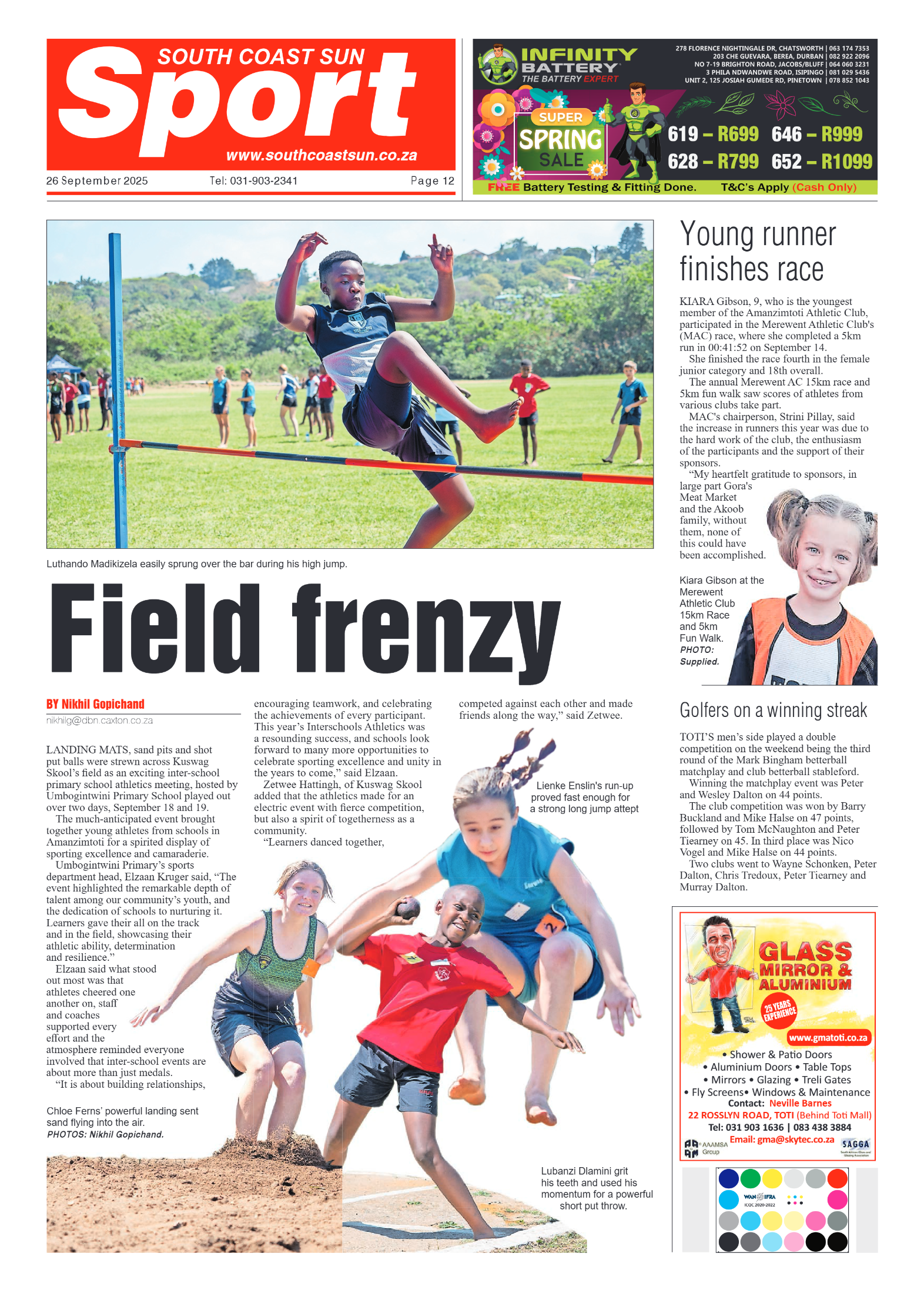 South Coast Sun 26 September 2025 page 12