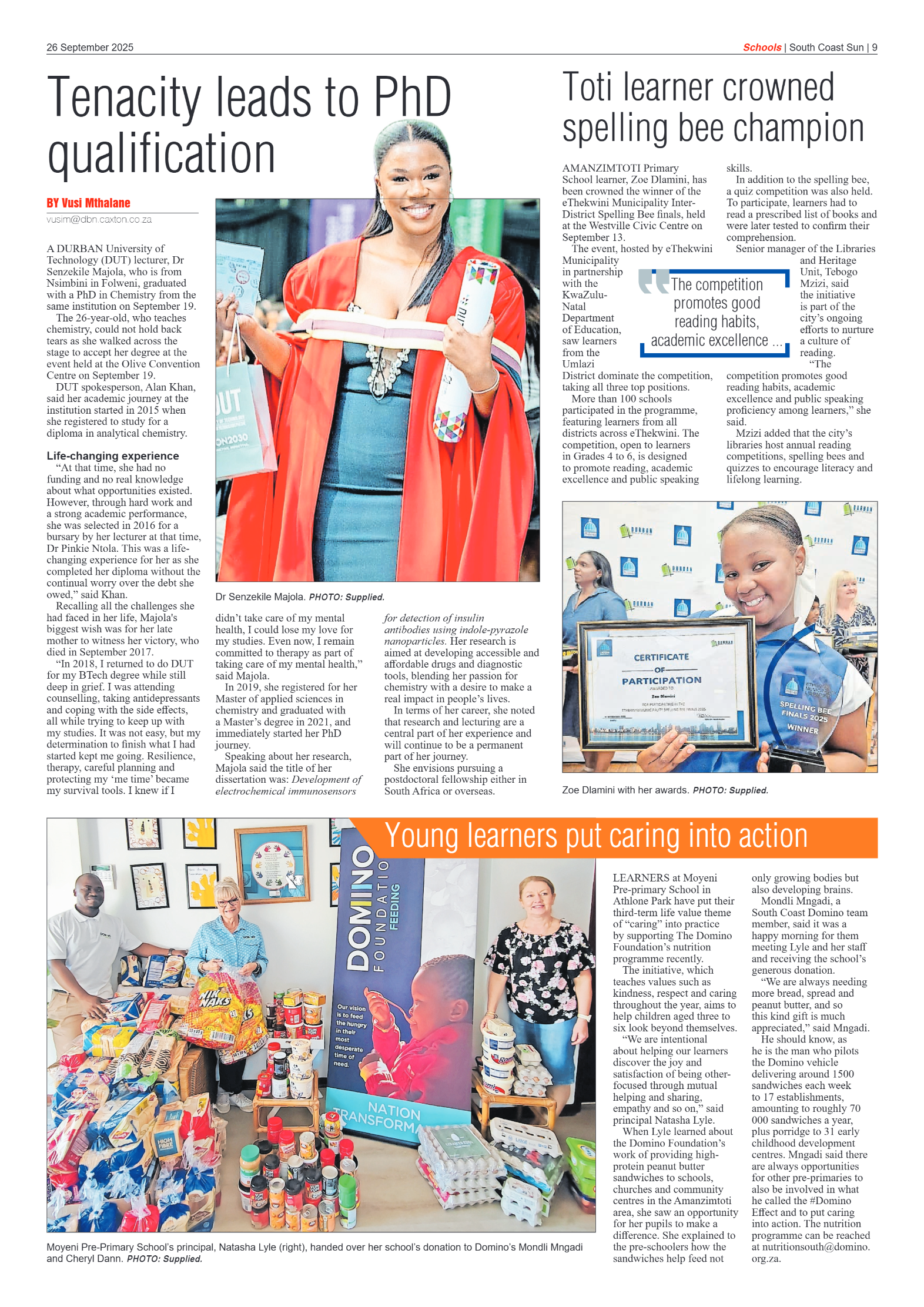 South Coast Sun 26 September 2025 page 9