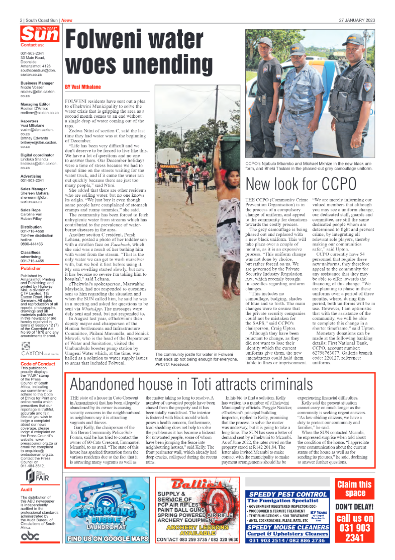 South Coast Sun 27 January 2023 page 2
