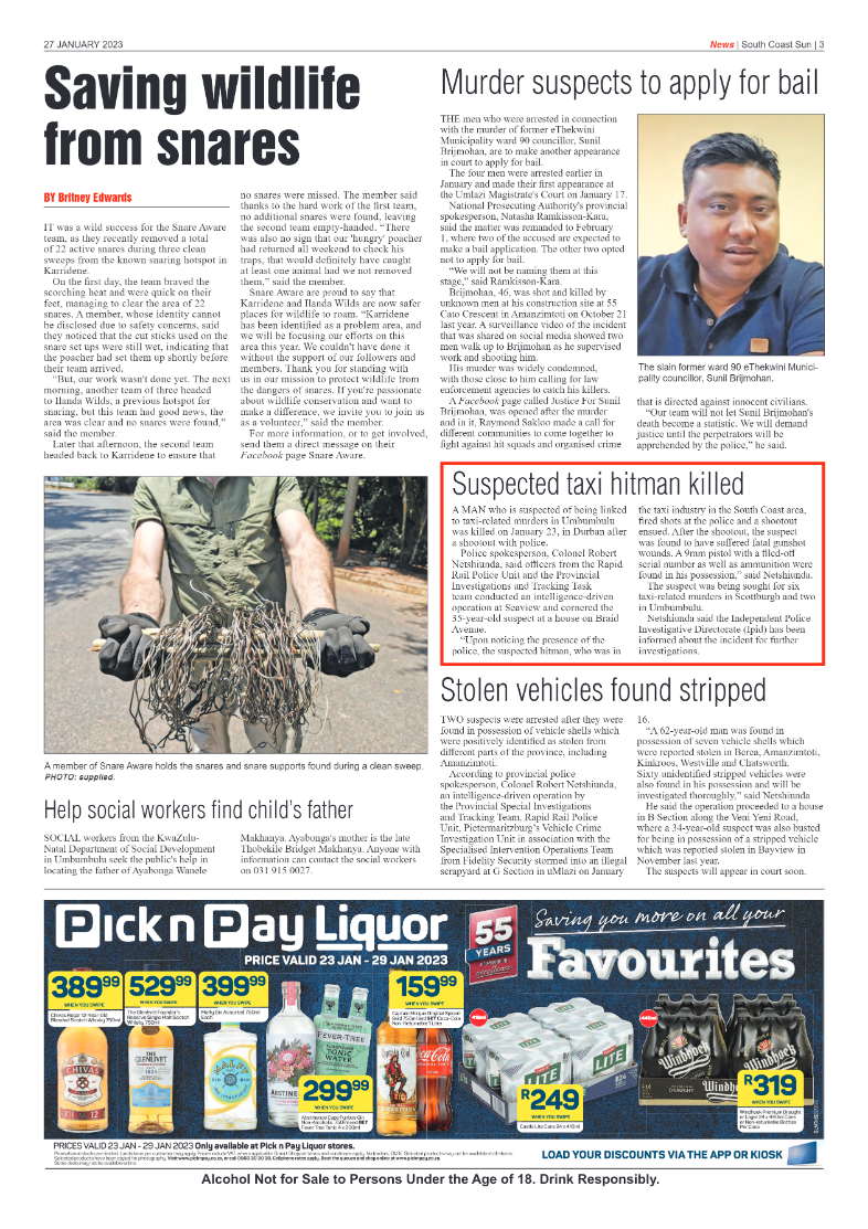 South Coast Sun 27 January 2023 page 3