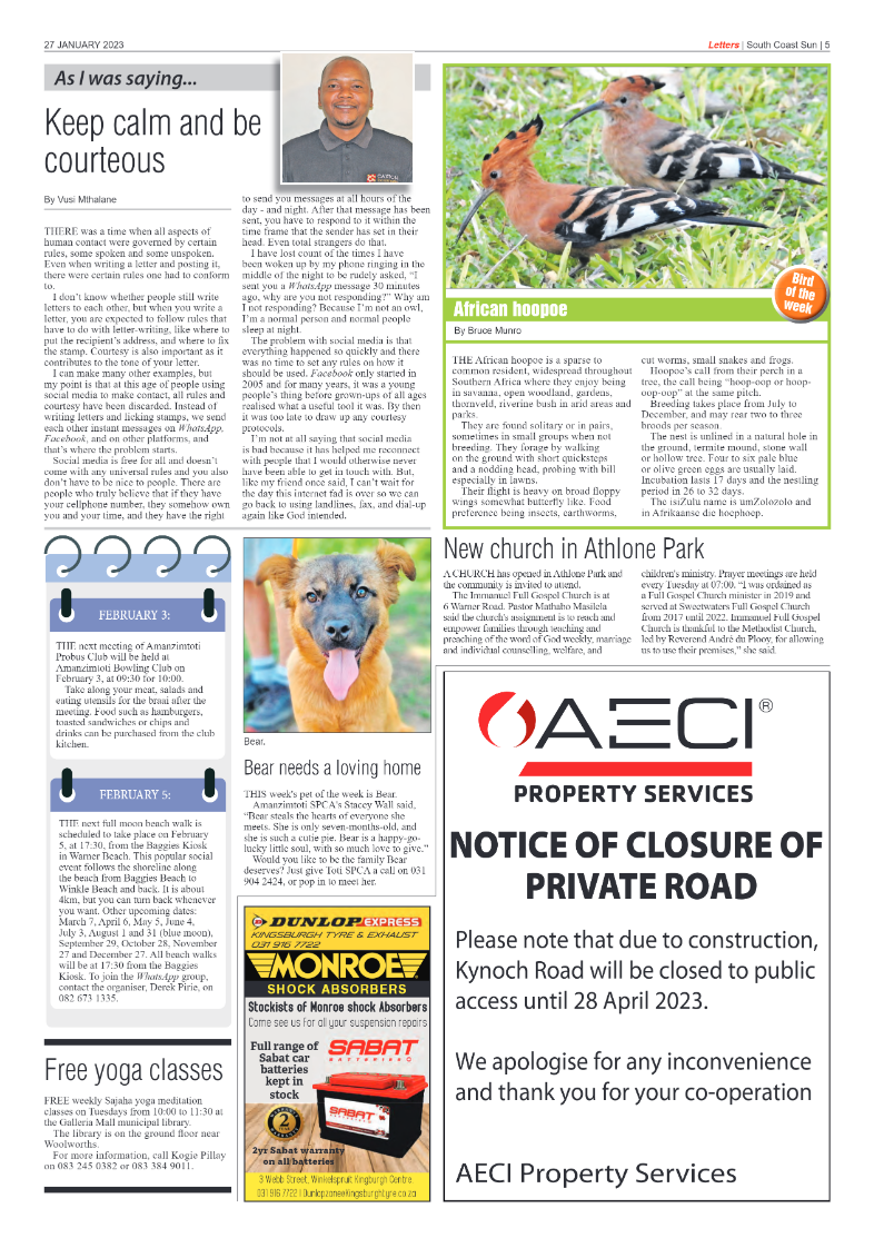 South Coast Sun 27 January 2023 page 5