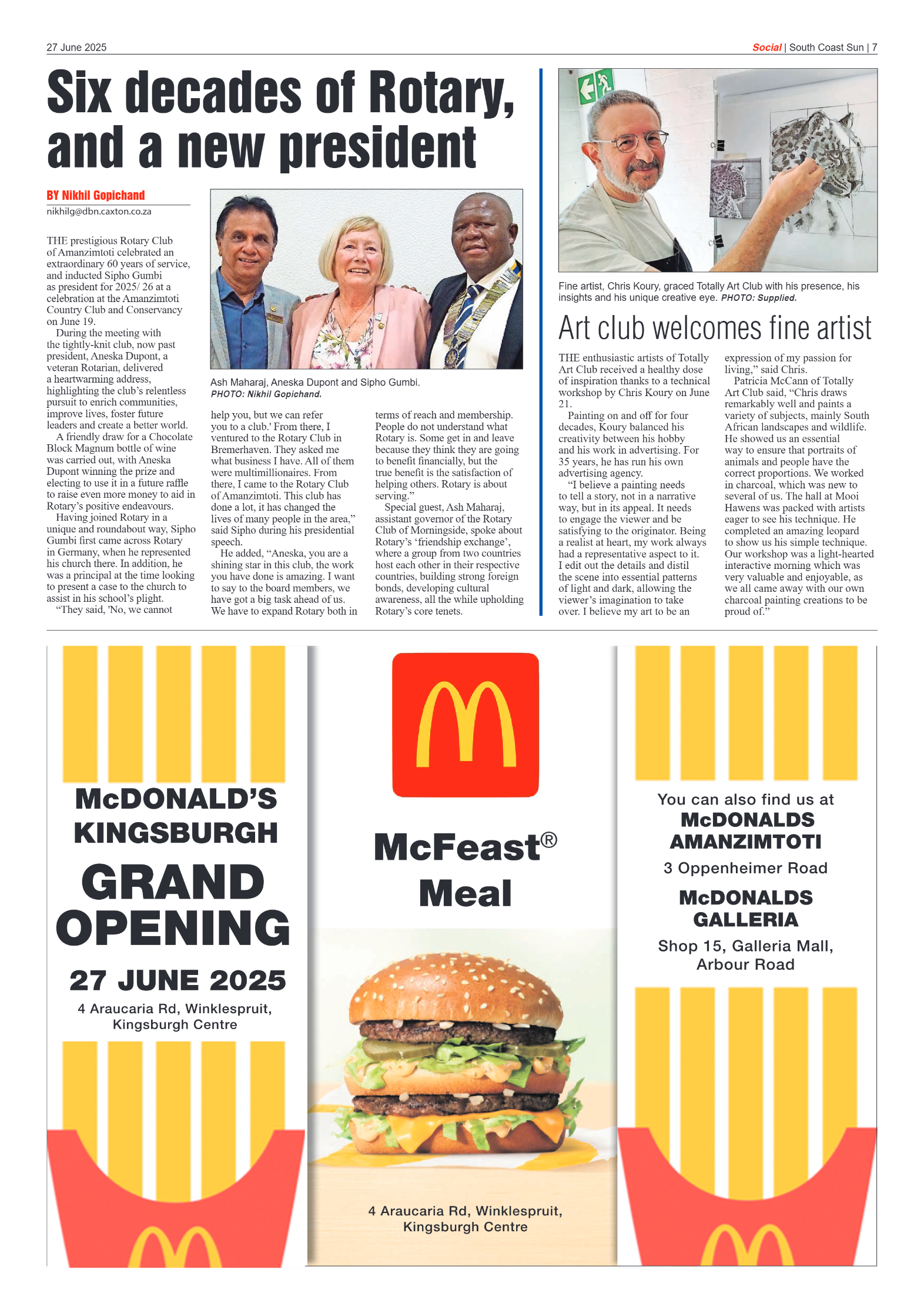 South Coast Sun 27 June 2025 page 7