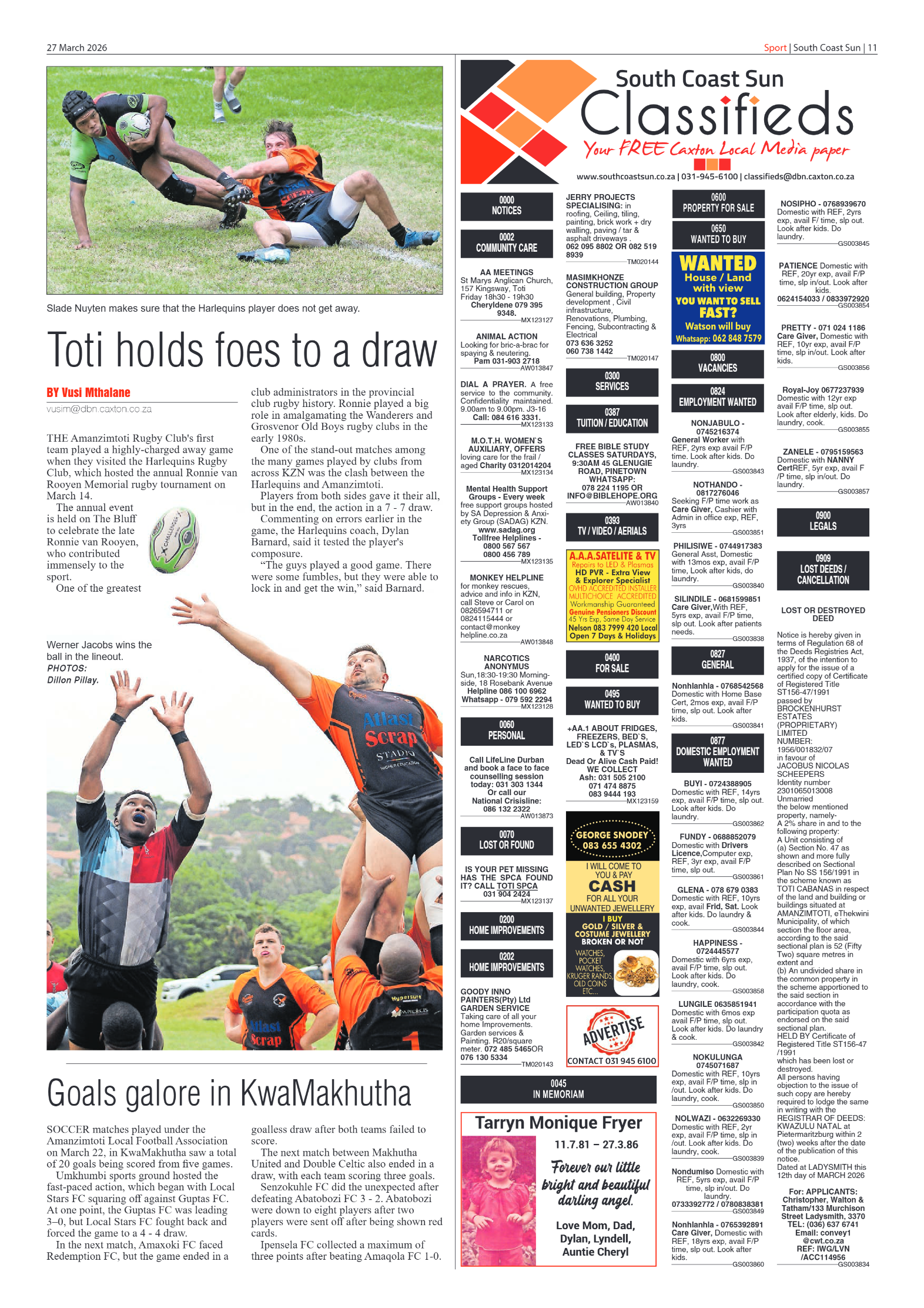 South Coast Sun 27 March 2026 page 11