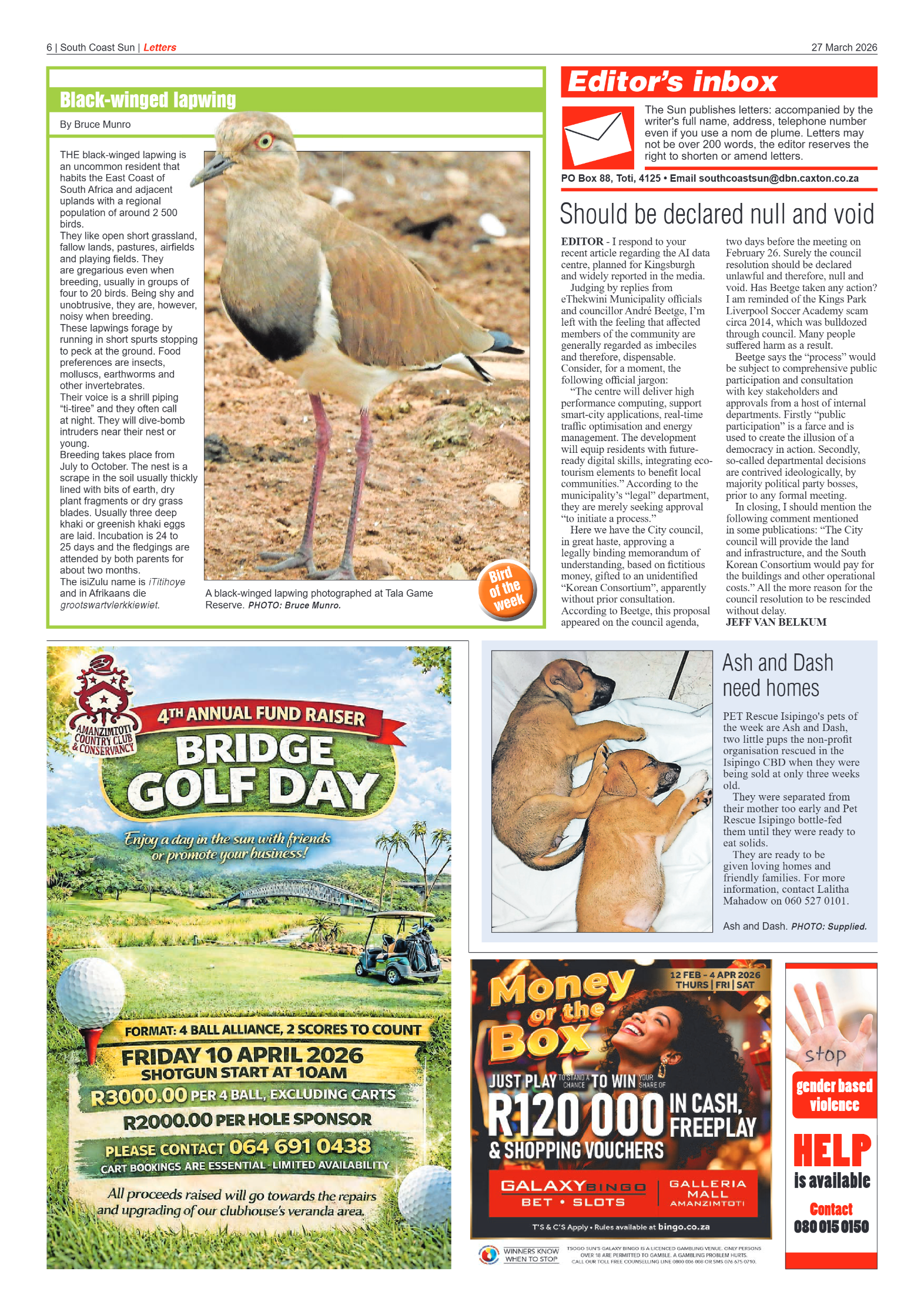 South Coast Sun 27 March 2026 page 6