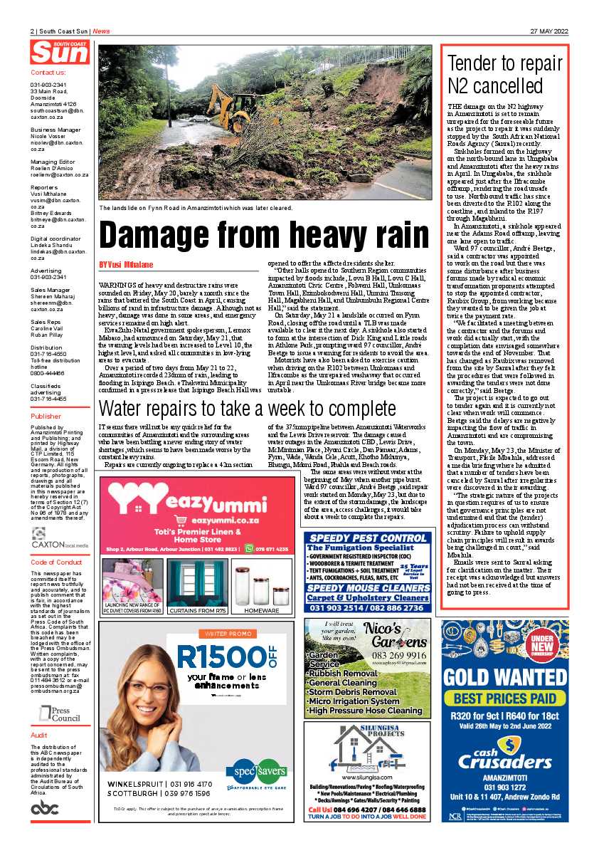 South Coast Sun 27 May 2022 page 2