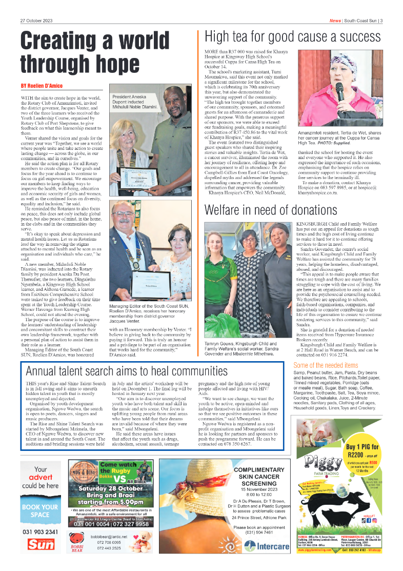 South Coast Sun 27 October 2023 page 3
