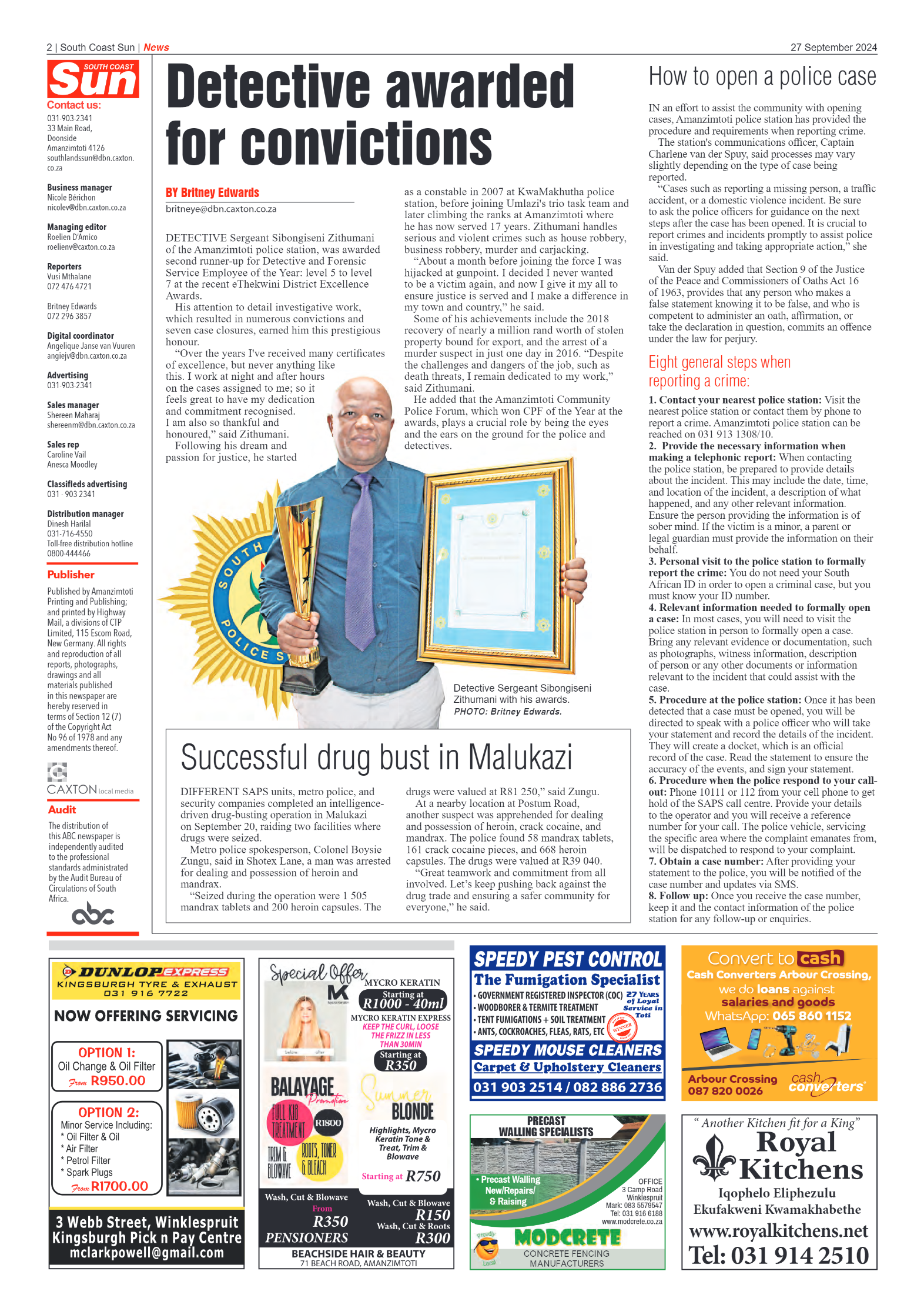 South Coast Sun 27 September 2024 page 2