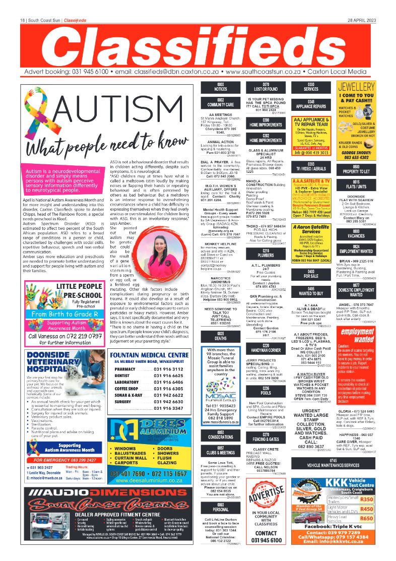 South Coast Sun 28 April 2023 page 18