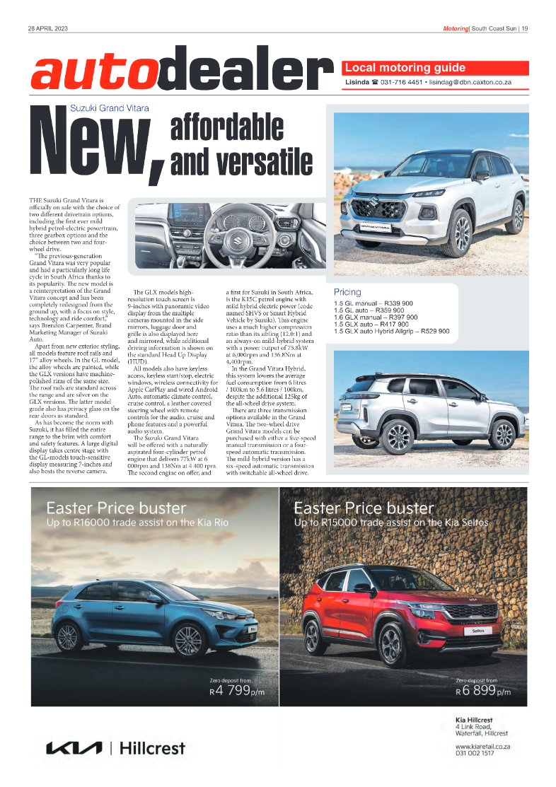 South Coast Sun 28 April 2023 page 19