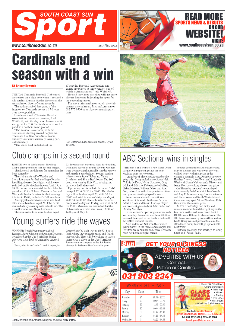 South Coast Sun 28 April 2023 page 20