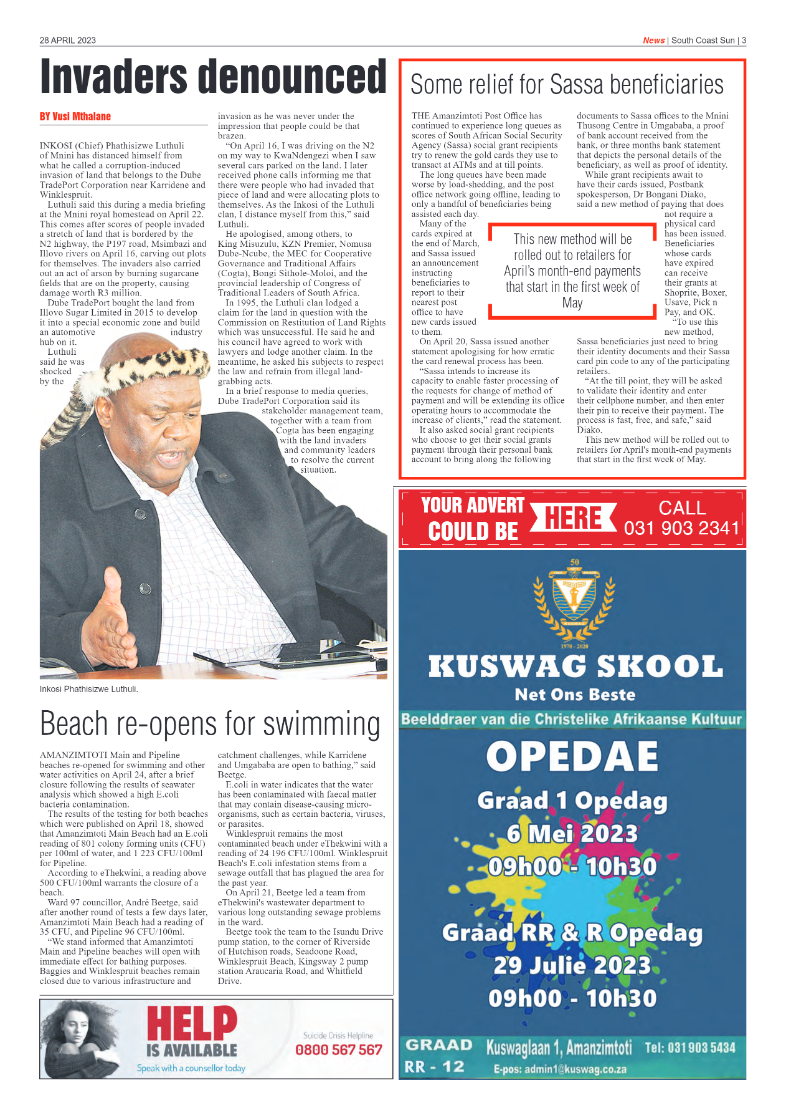 South Coast Sun 28 April 2023 page 3