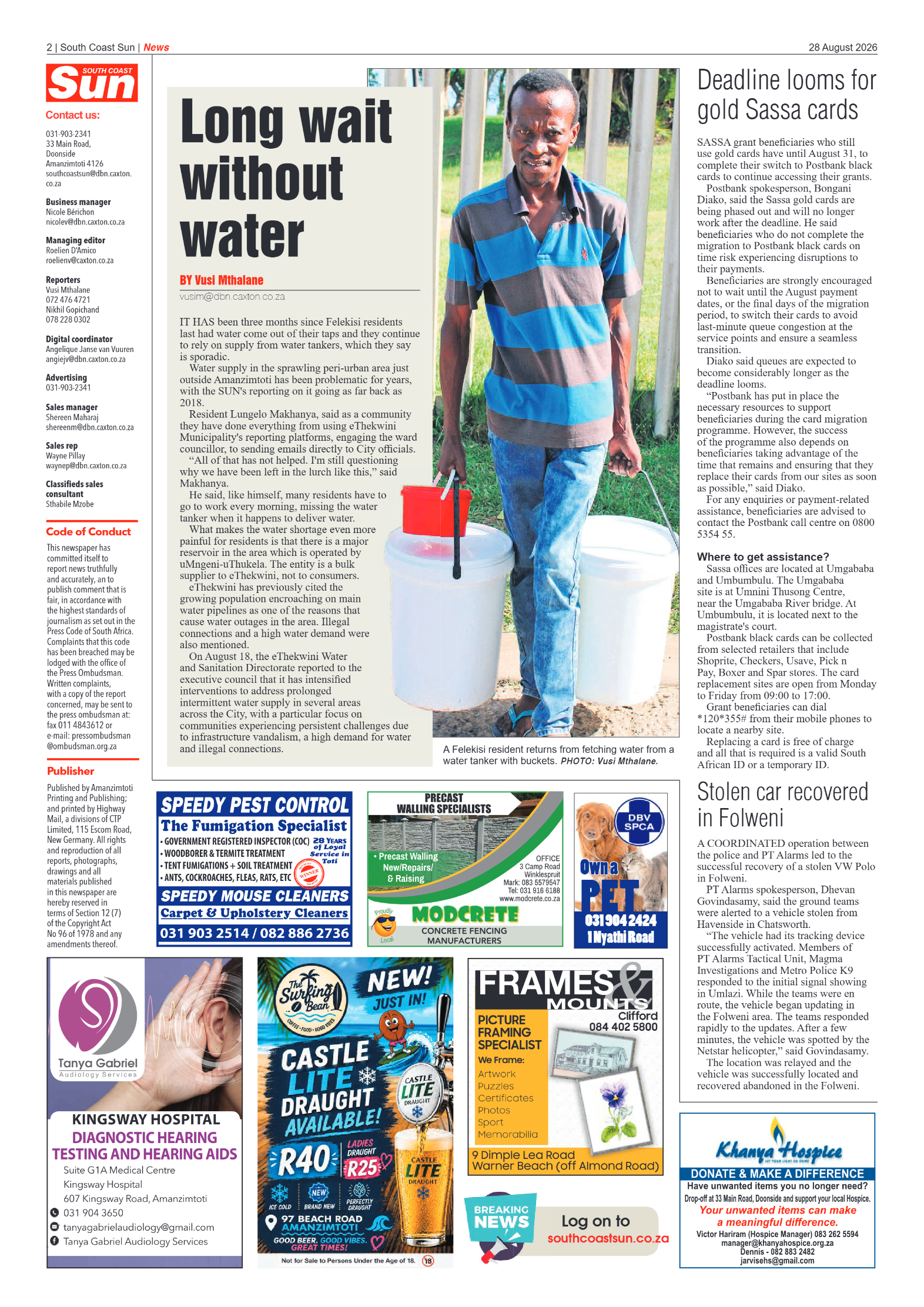 South Coast Sun 28 August 2026 page 2