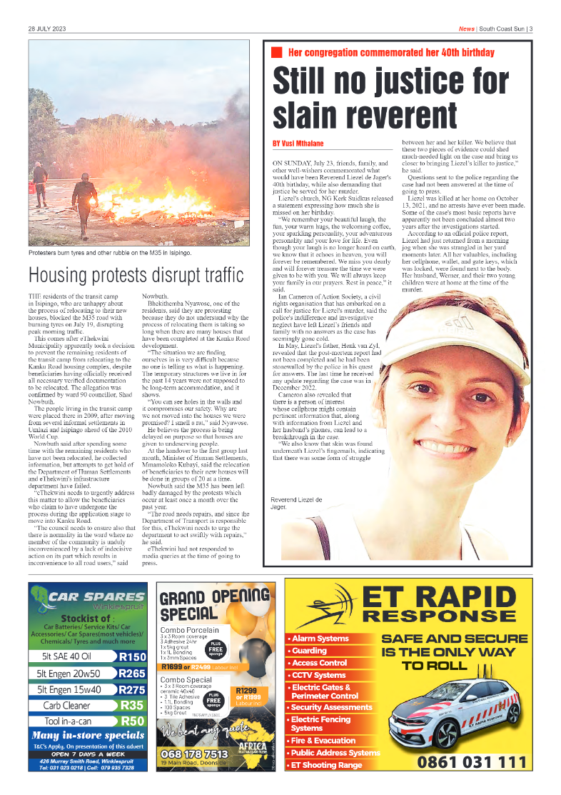 South Coast Sun 28 July 2023 page 3