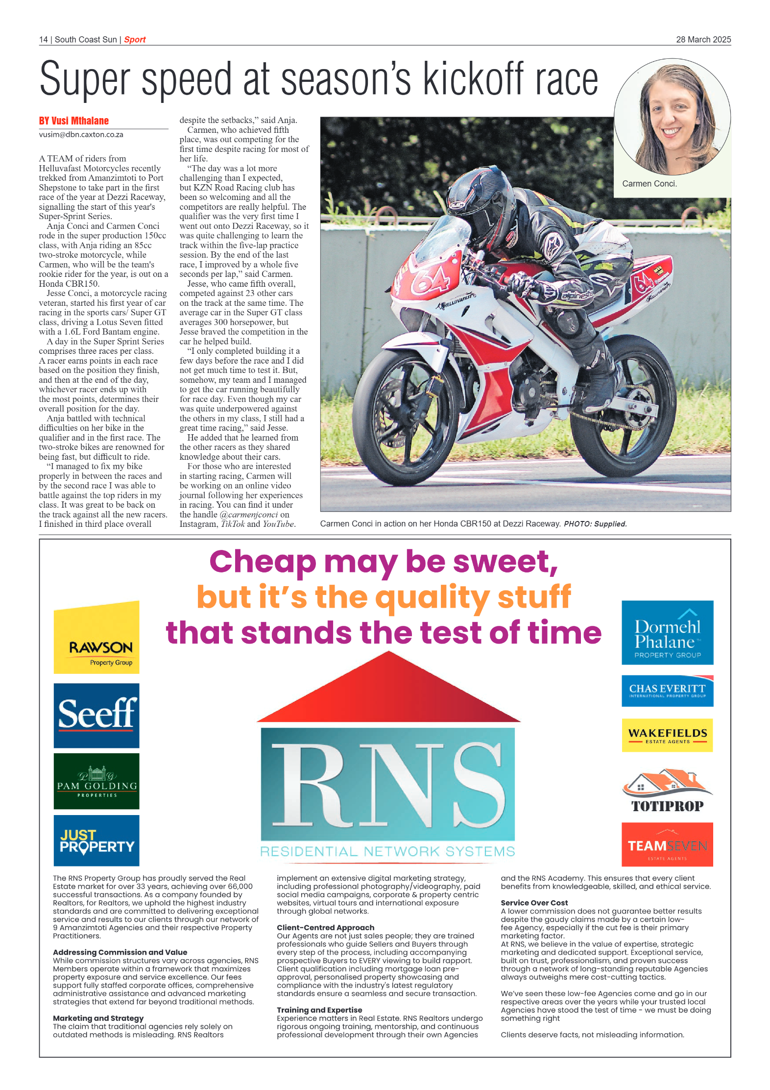 South Coast Sun 28 March 2025 page 14
