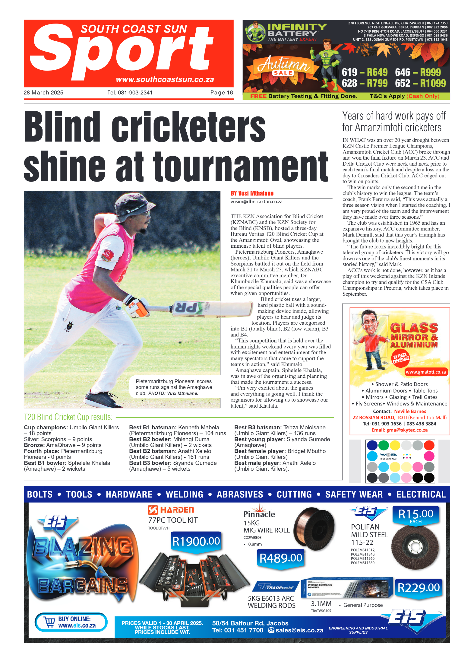 South Coast Sun 28 March 2025 page 16