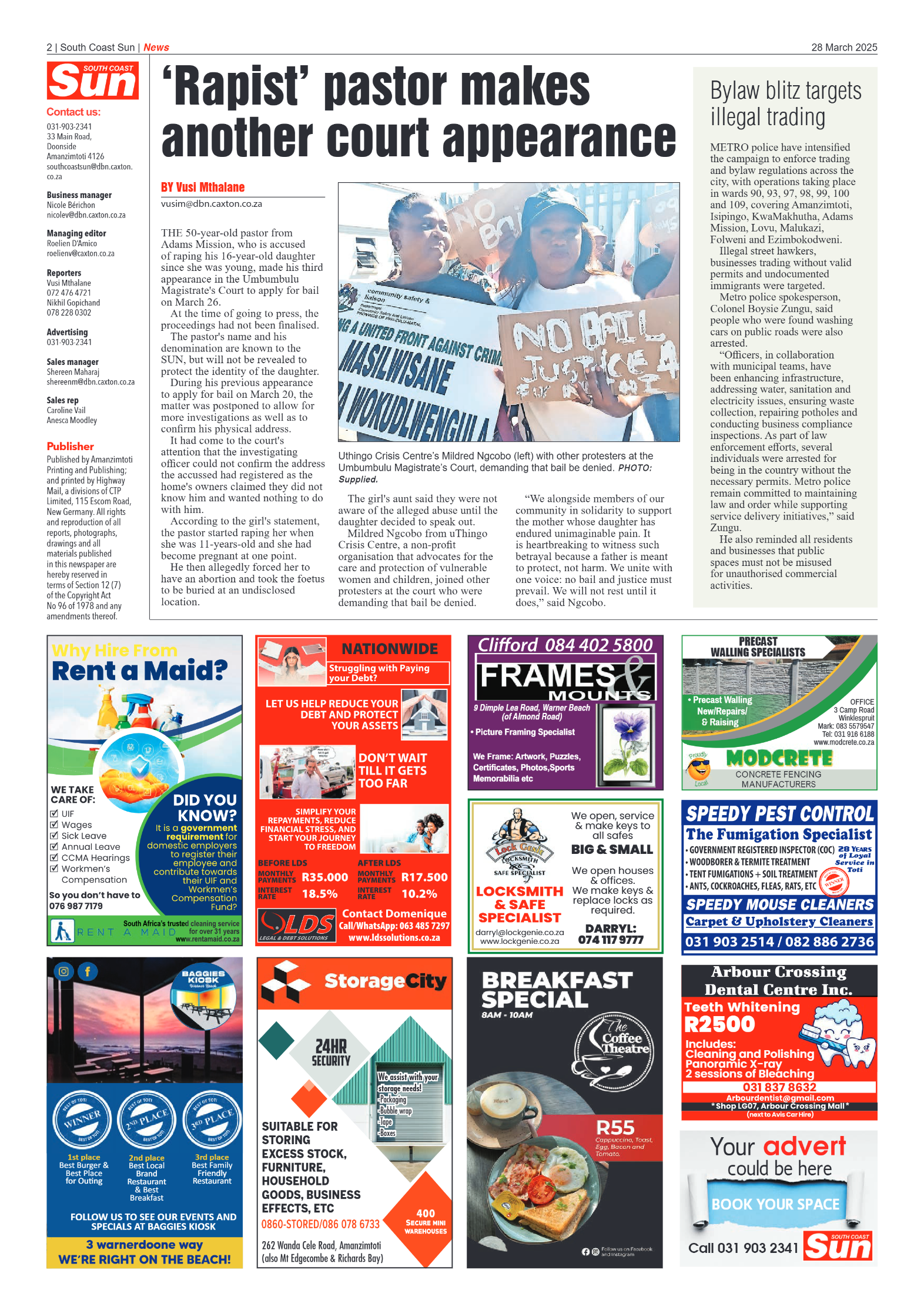 South Coast Sun 28 March 2025 page 2
