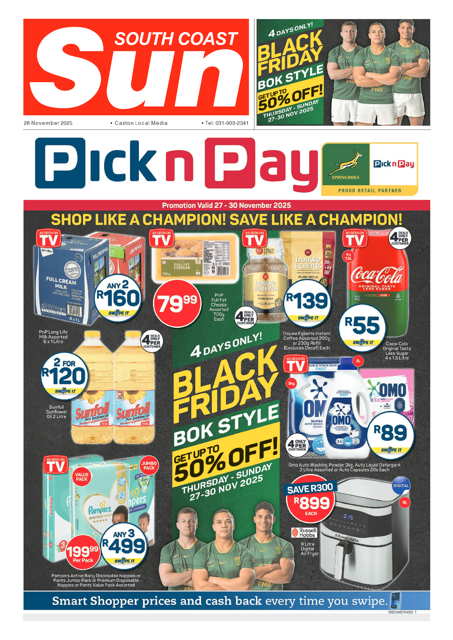 South Coast Sun 28 November 2025 page 1