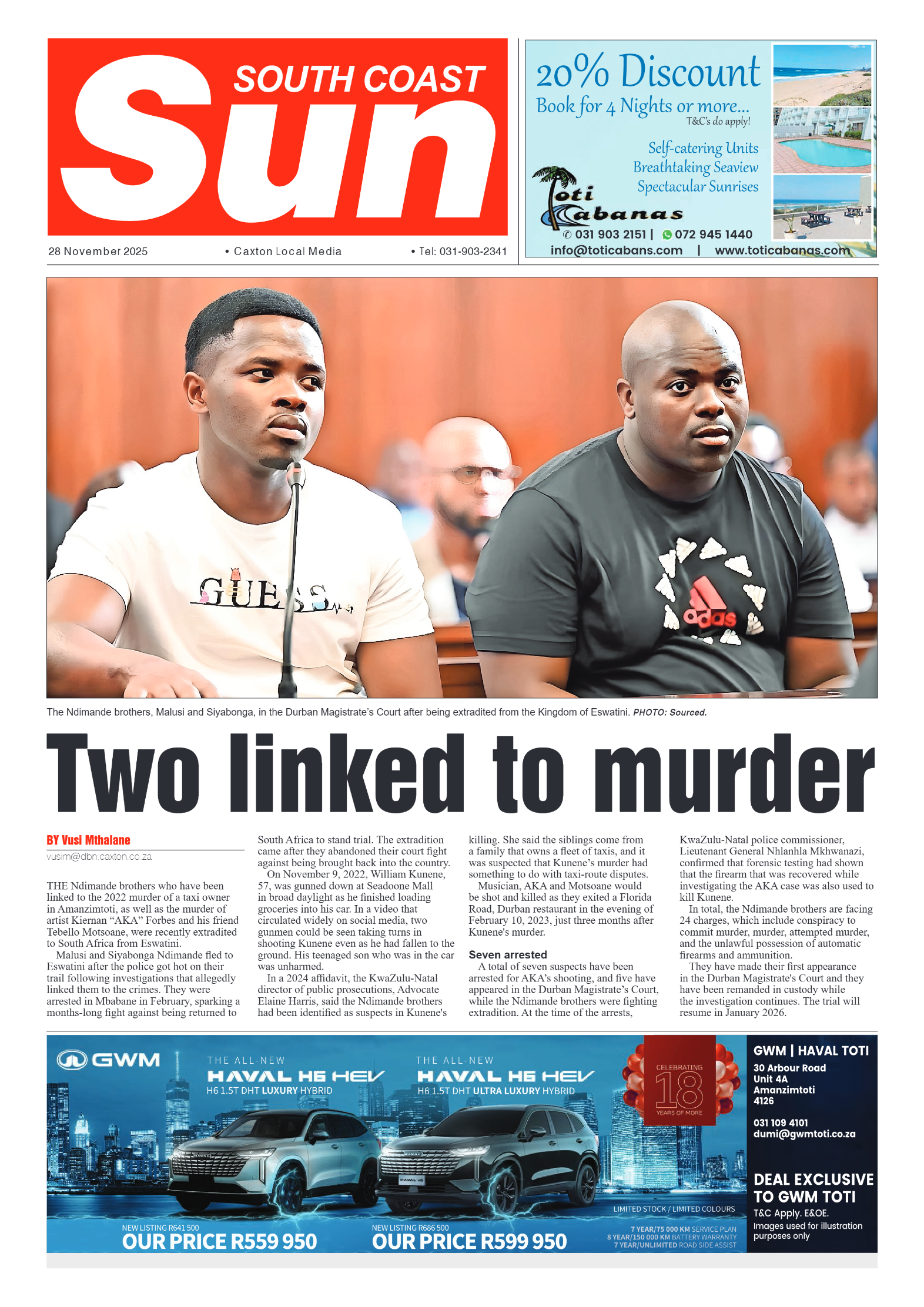 South Coast Sun 28 November 2025 page 3