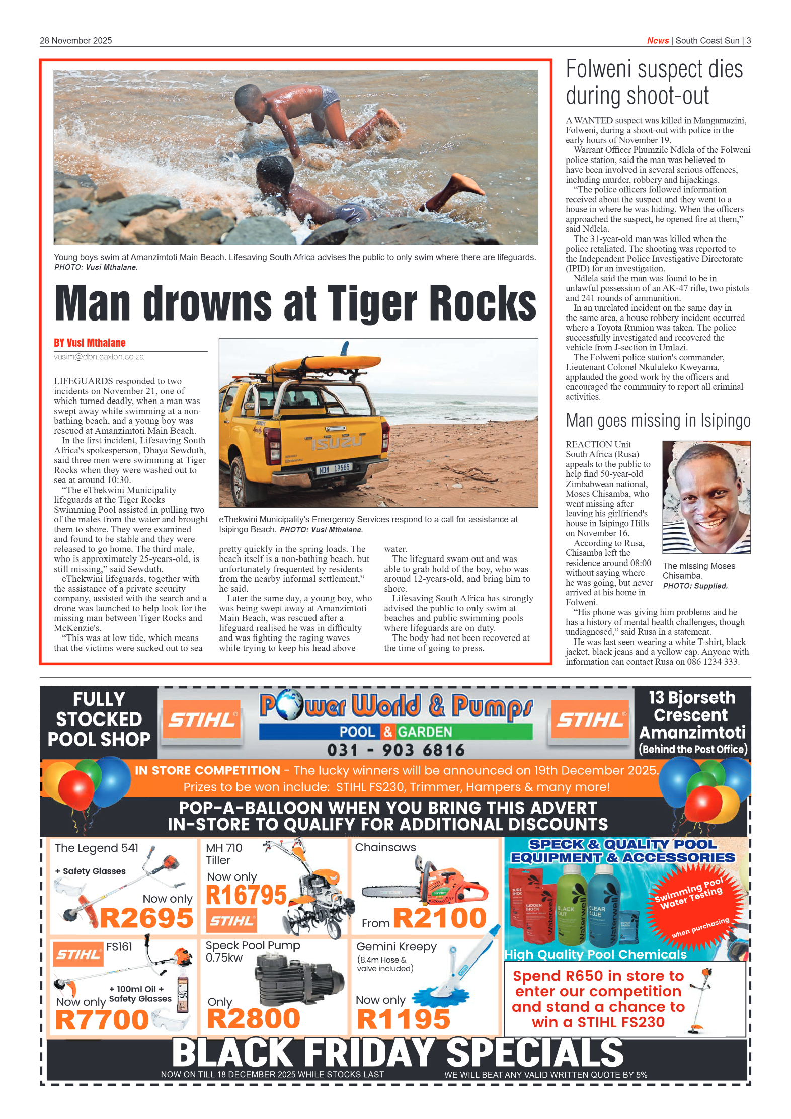South Coast Sun 28 November 2025 page 5
