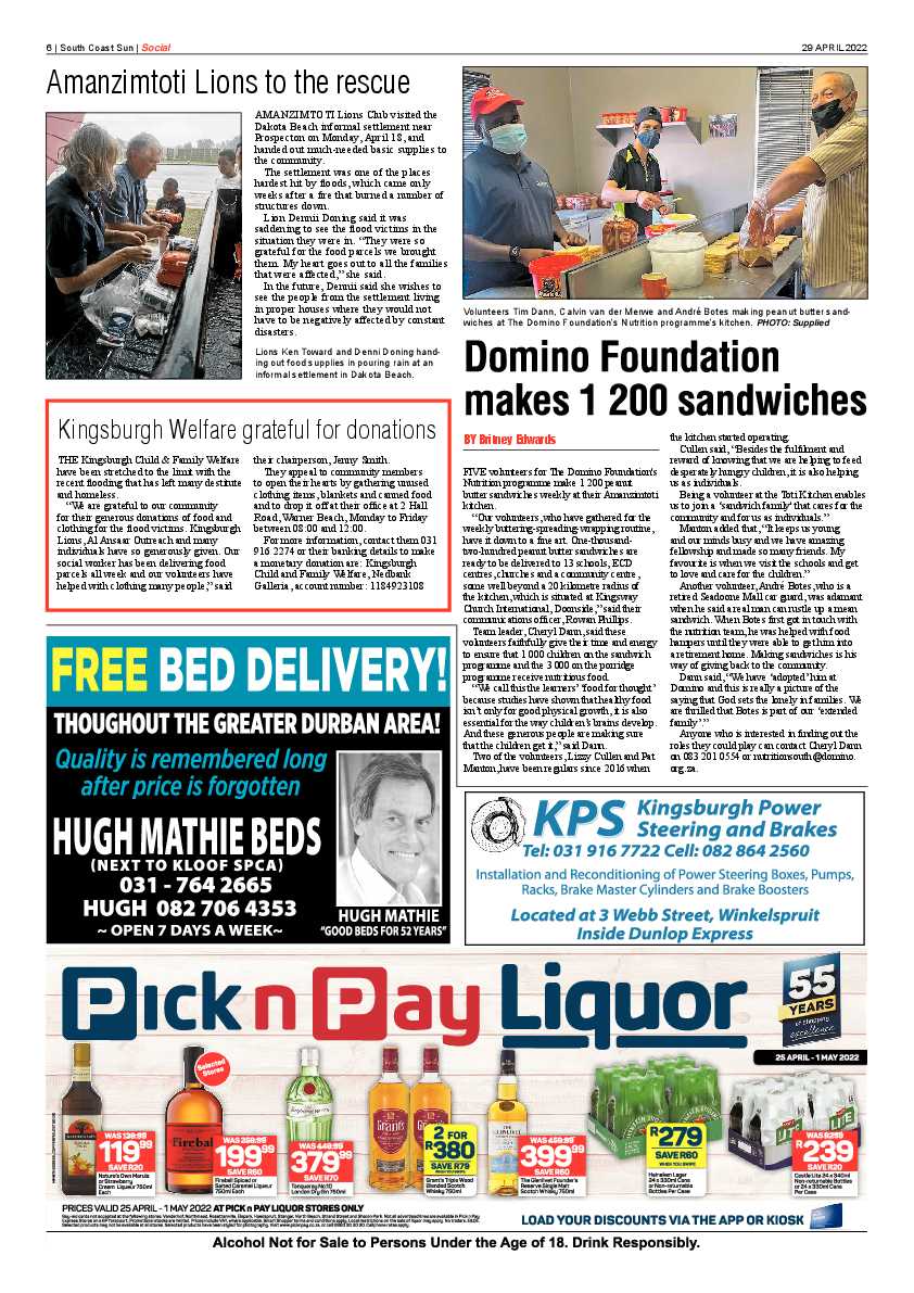 South Coast Sun 29 April 2022 page 6