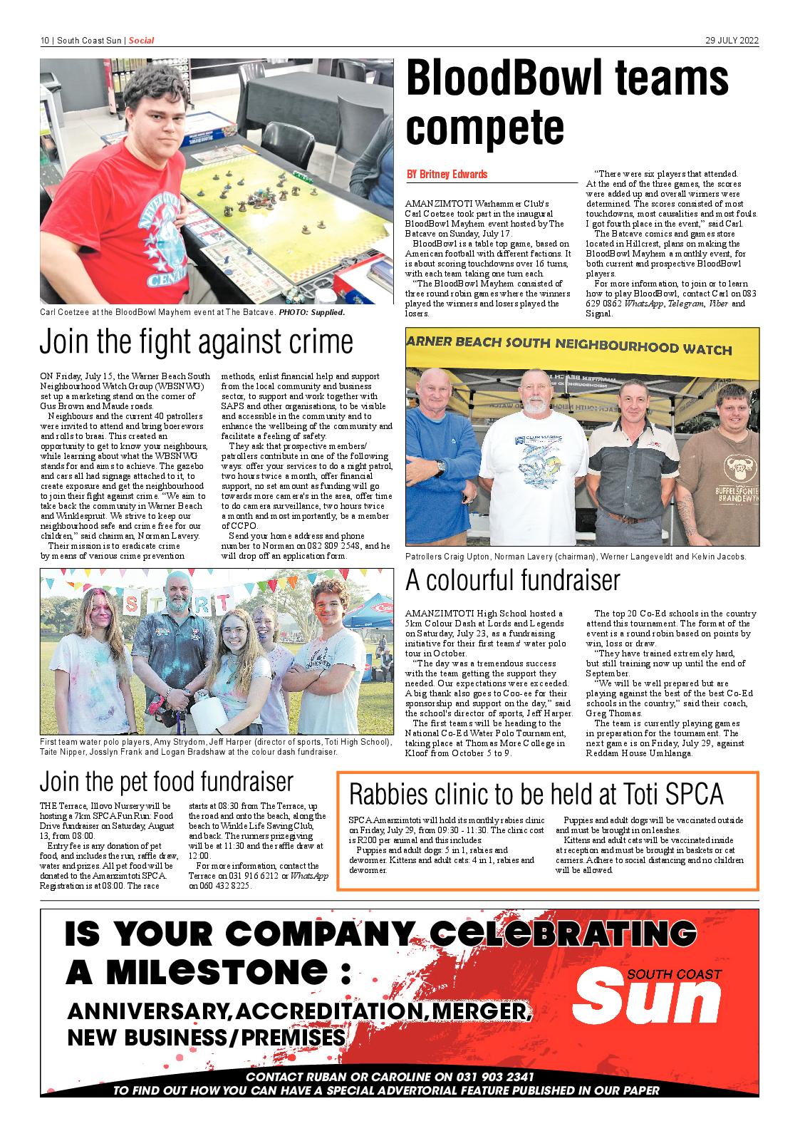 South Coast Sun 29 July 2022 page 10