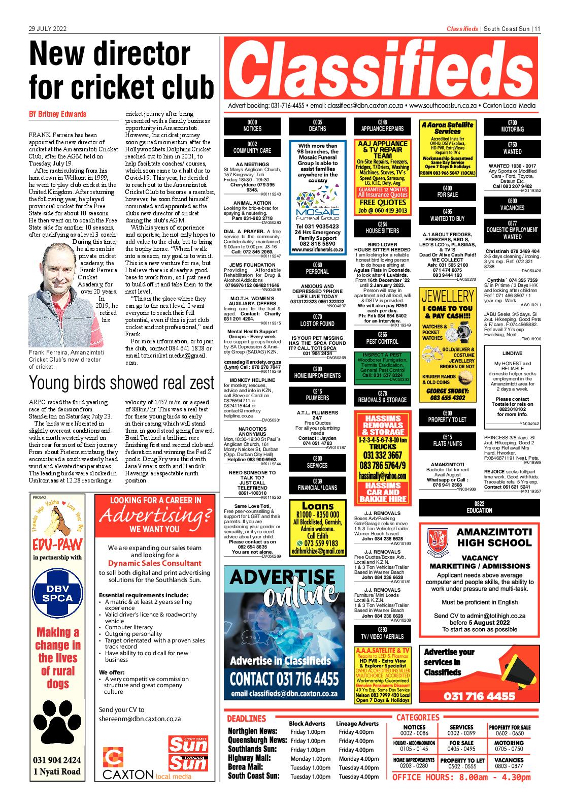 South Coast Sun 29 July 2022 page 11