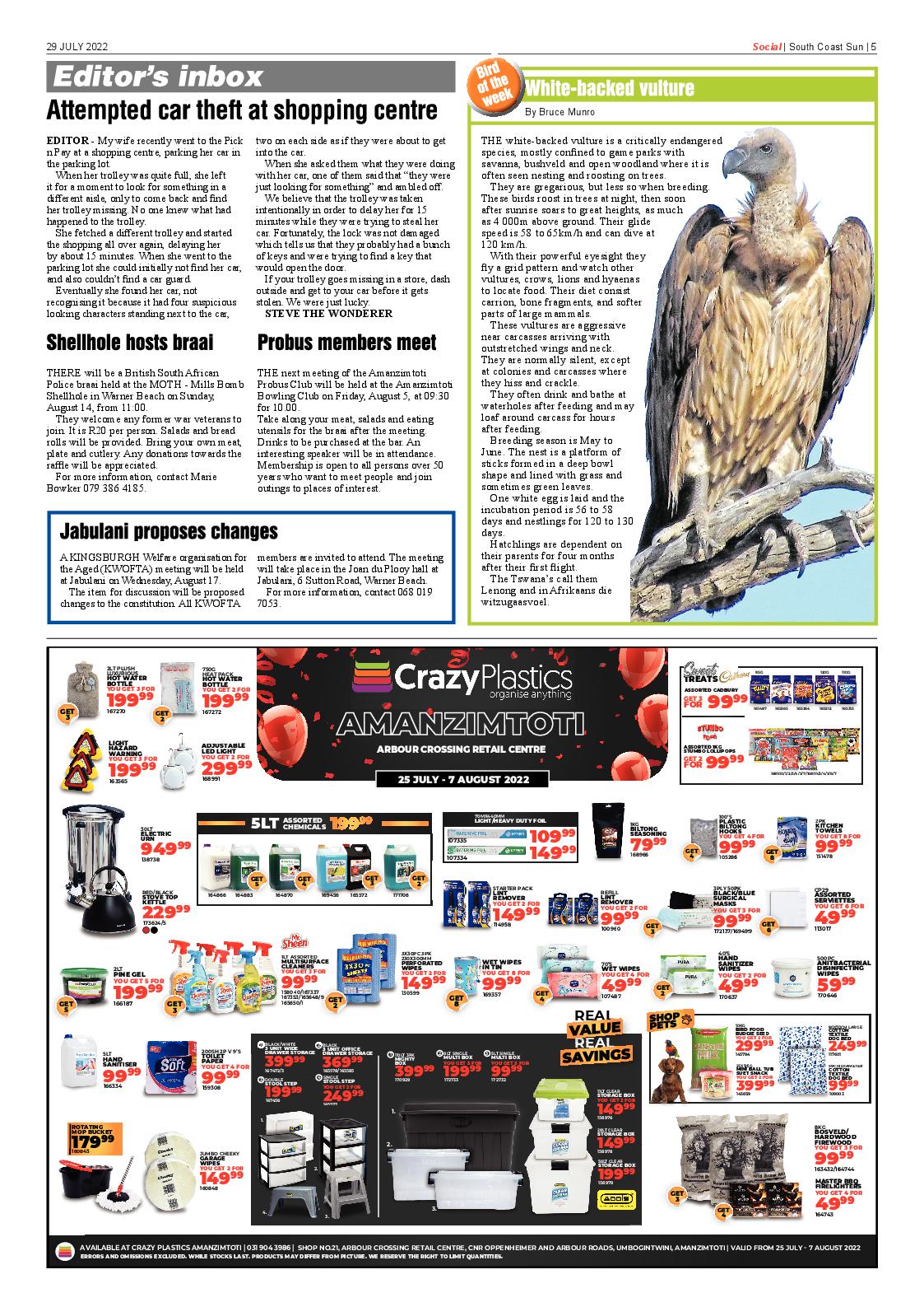 South Coast Sun 29 July 2022 page 5