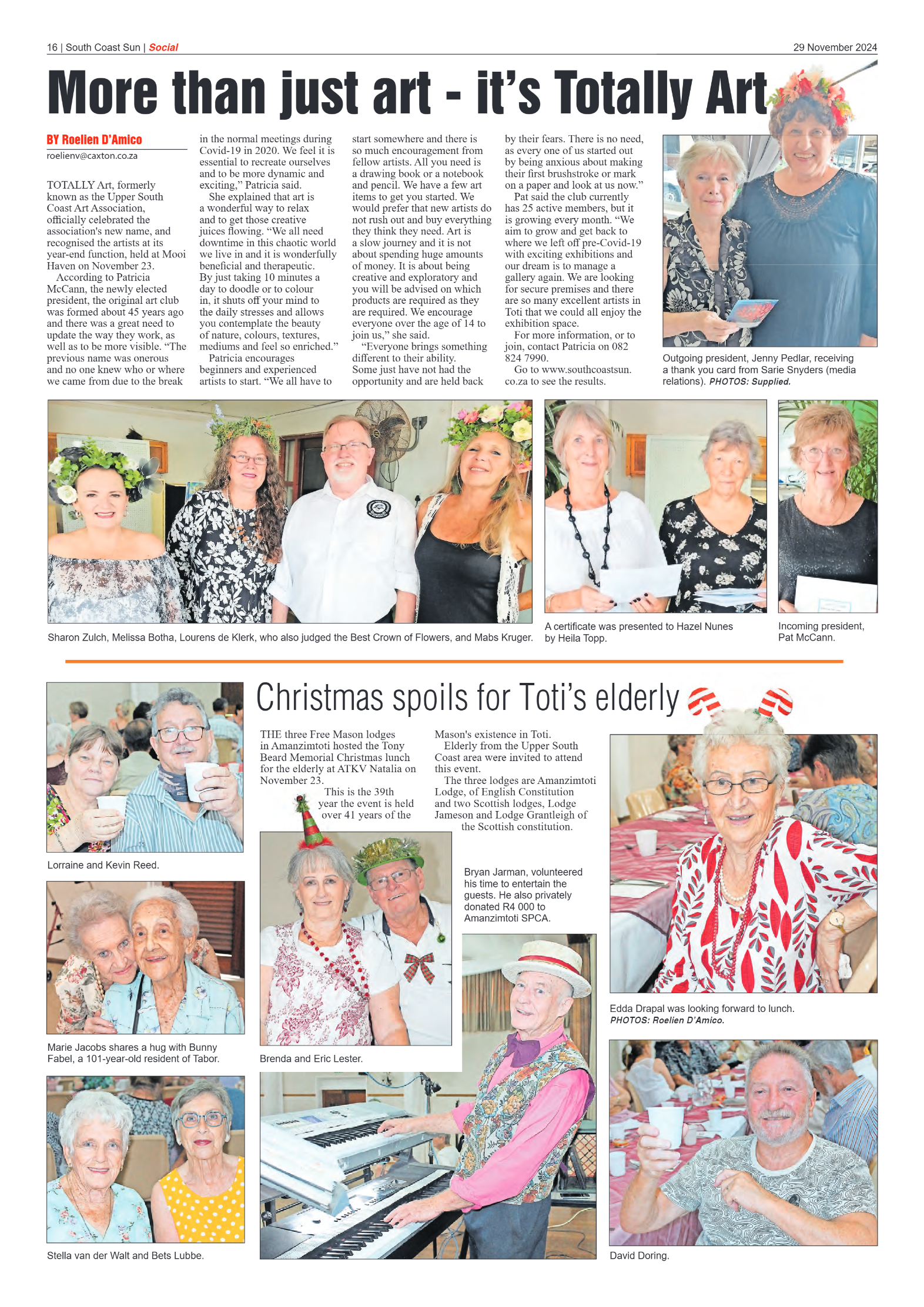 South Coast Sun 29 November 2024 page 16