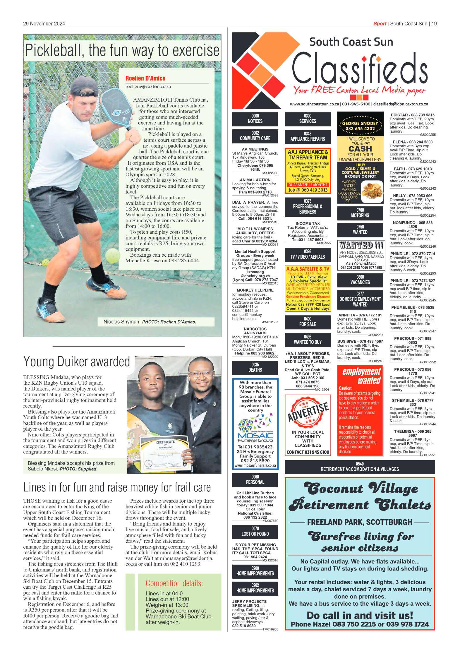 South Coast Sun 29 November 2024 page 19