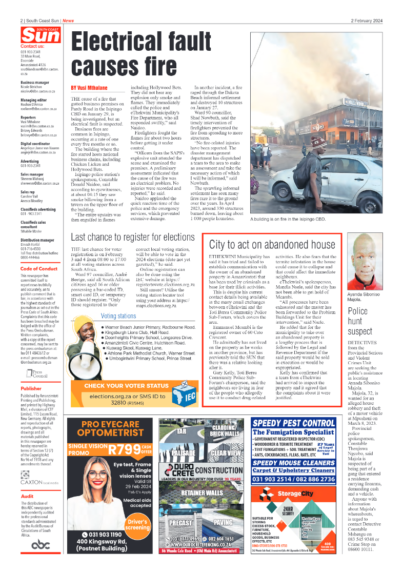 South Coast Sun 2 February 2024 page 2