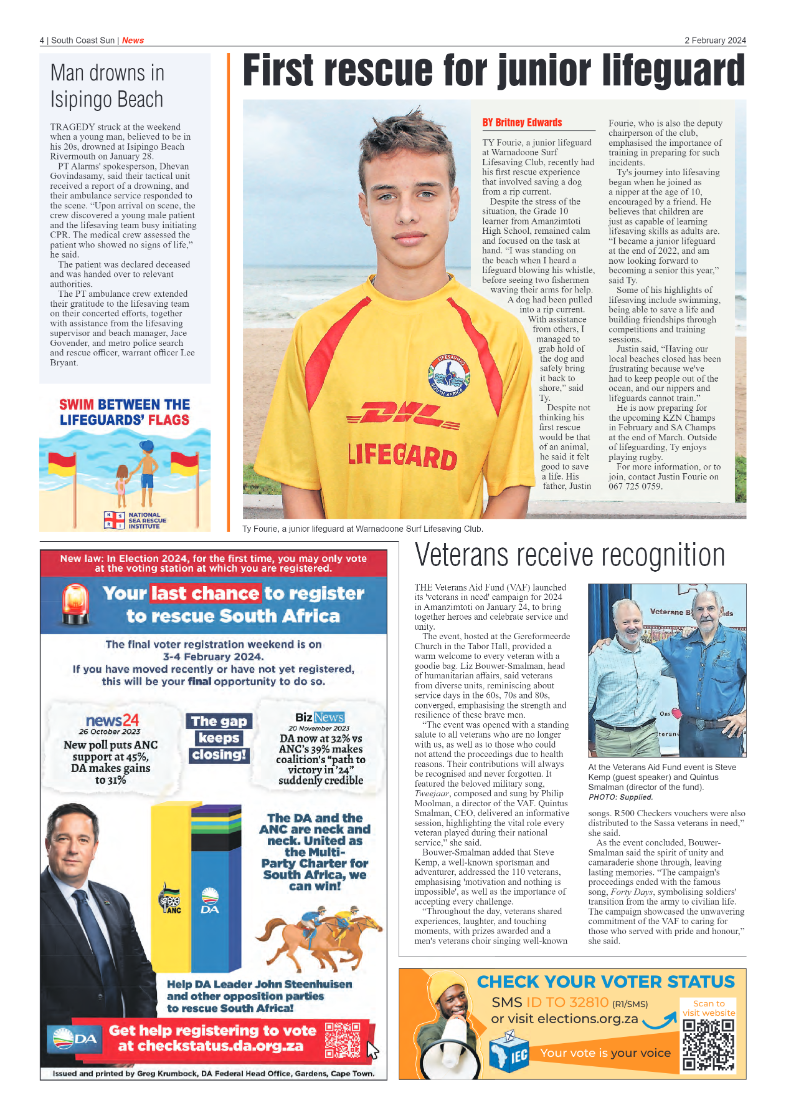 South Coast Sun 2 February 2024 page 4