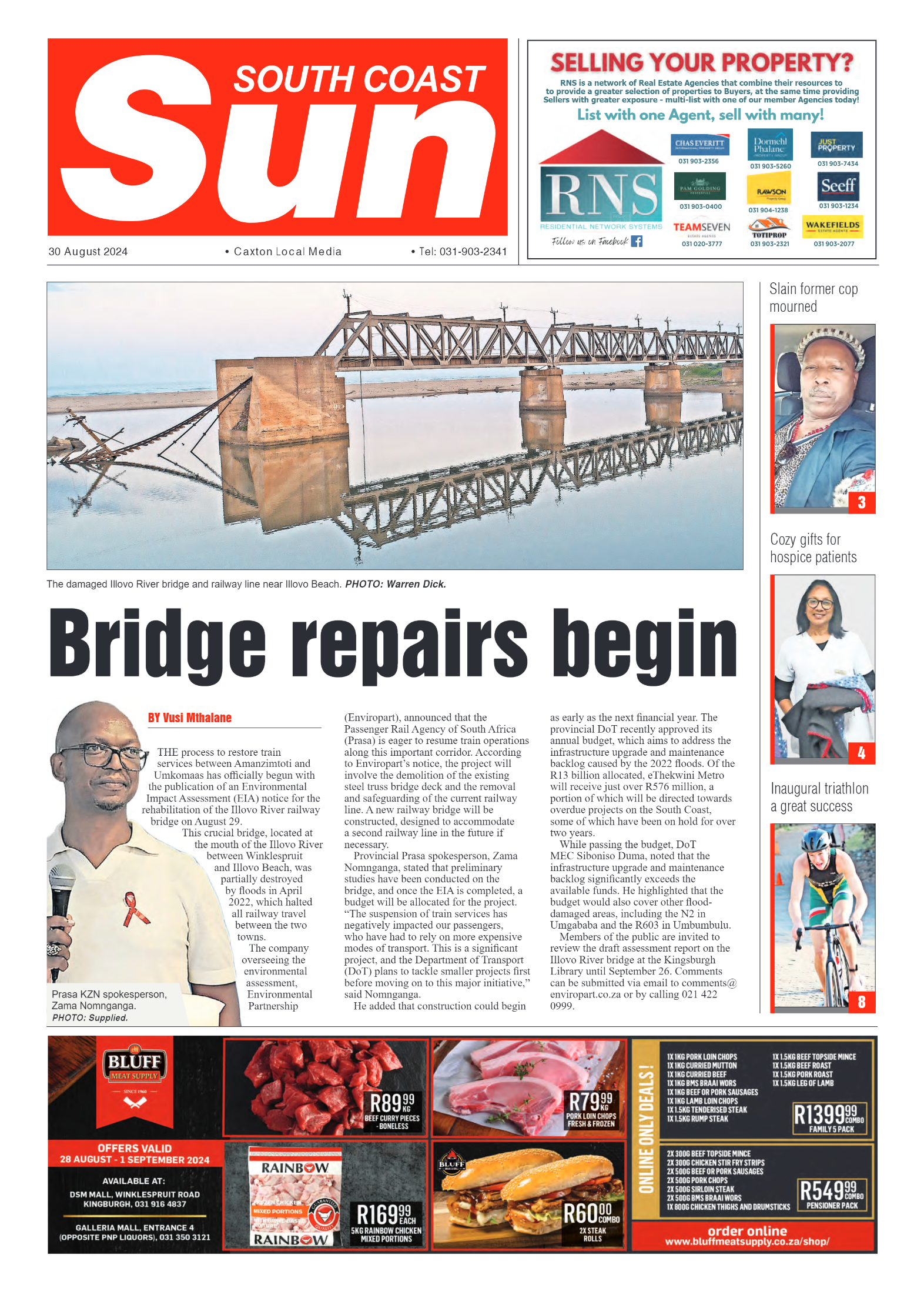 South Coast Sun 30 August 2024 page 1