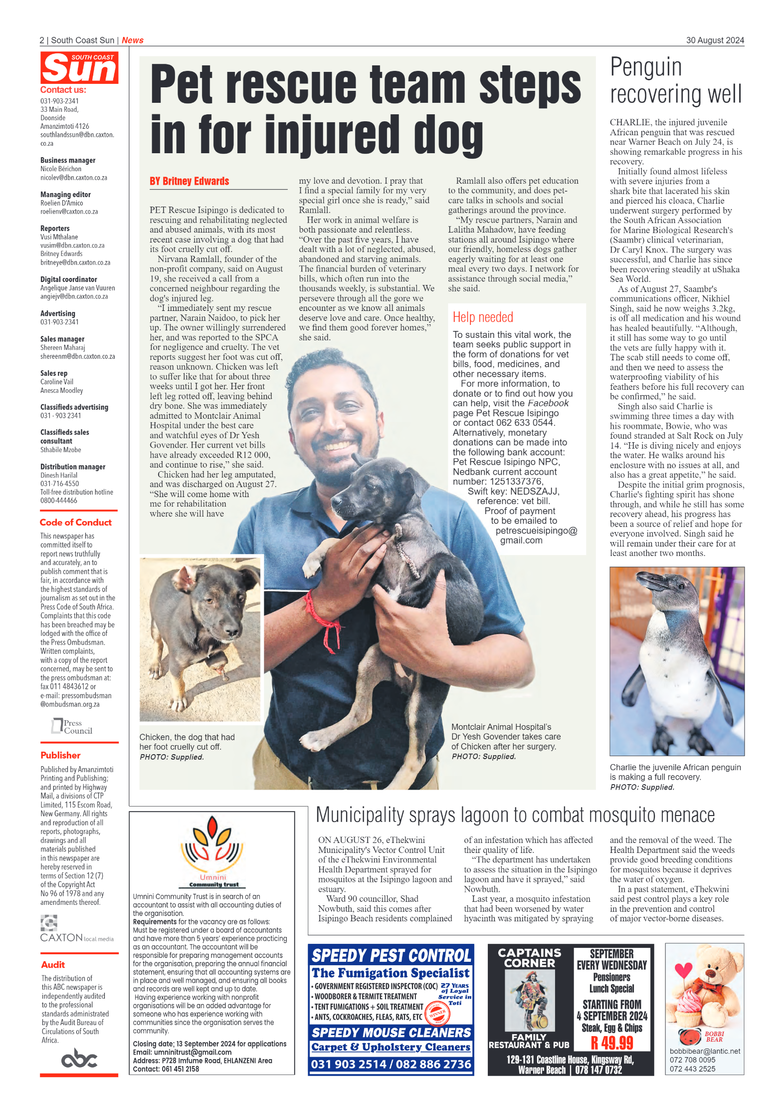 South Coast Sun 30 August 2024 page 2