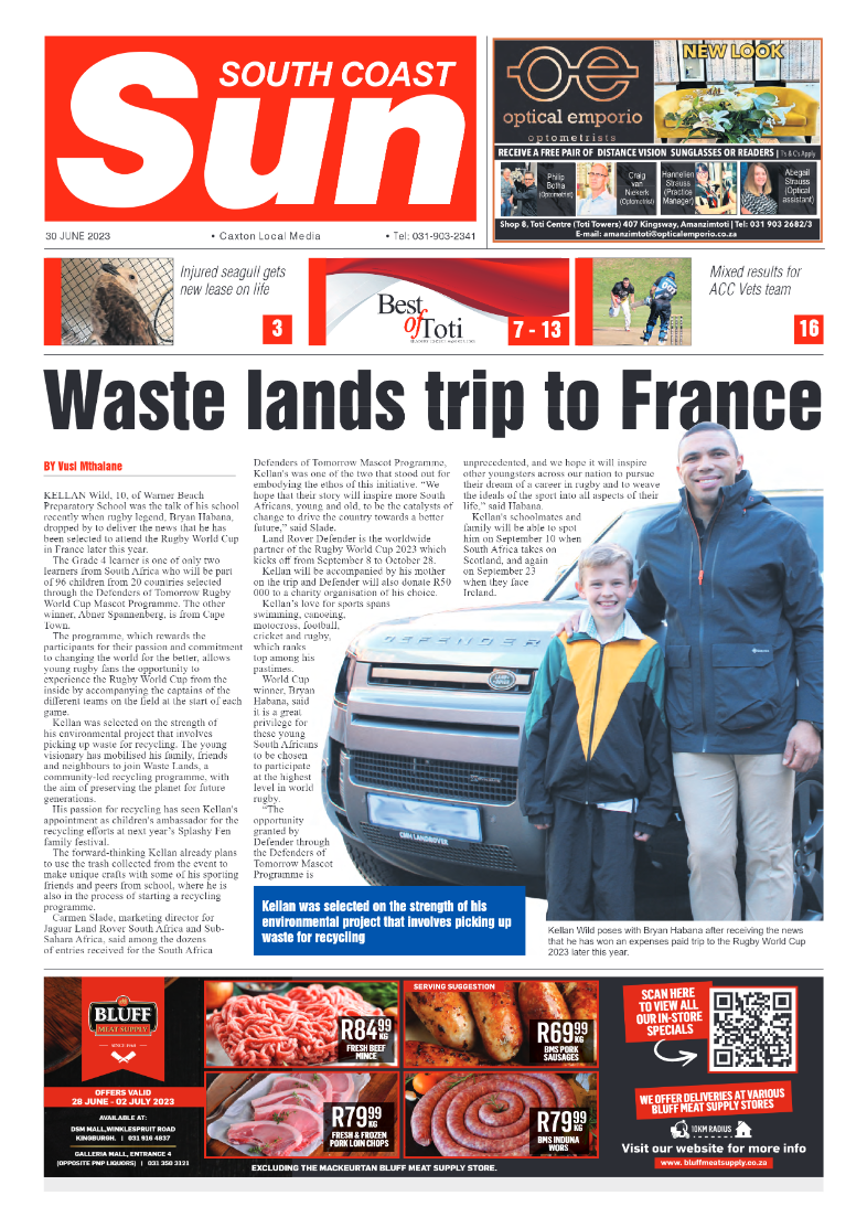 South Coast Sun 30 June 2023 page 1