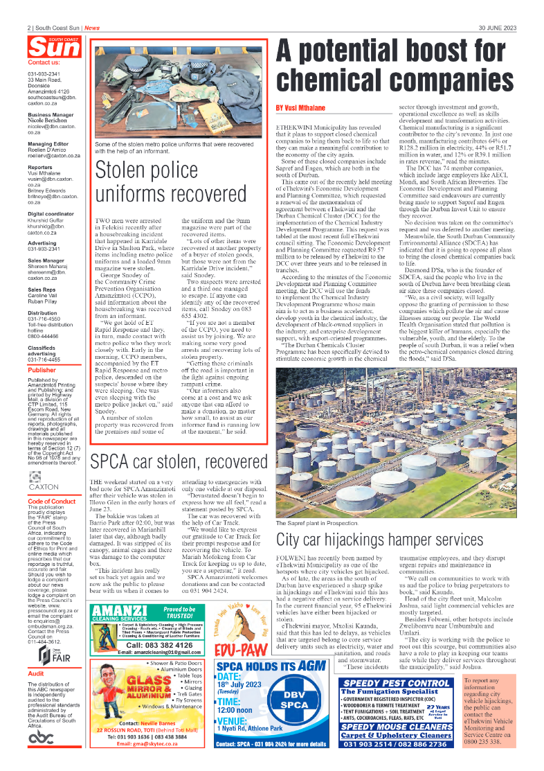South Coast Sun 30 June 2023 page 2