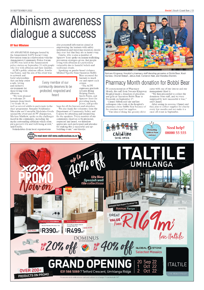 South Coast Sun 30 September 2022 page 13