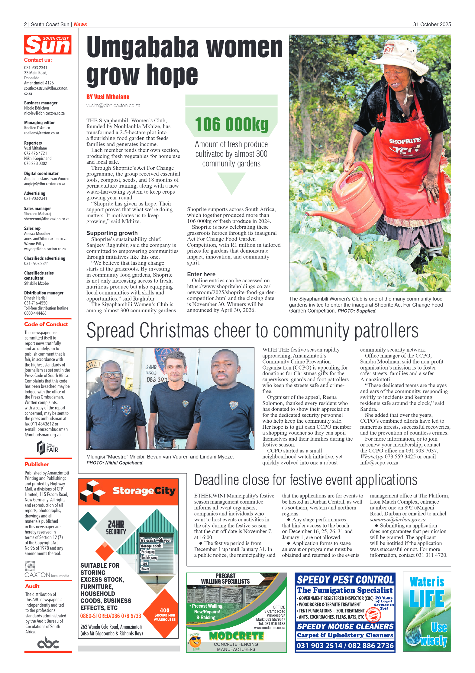 South Coast Sun 31 October 2025 page 2