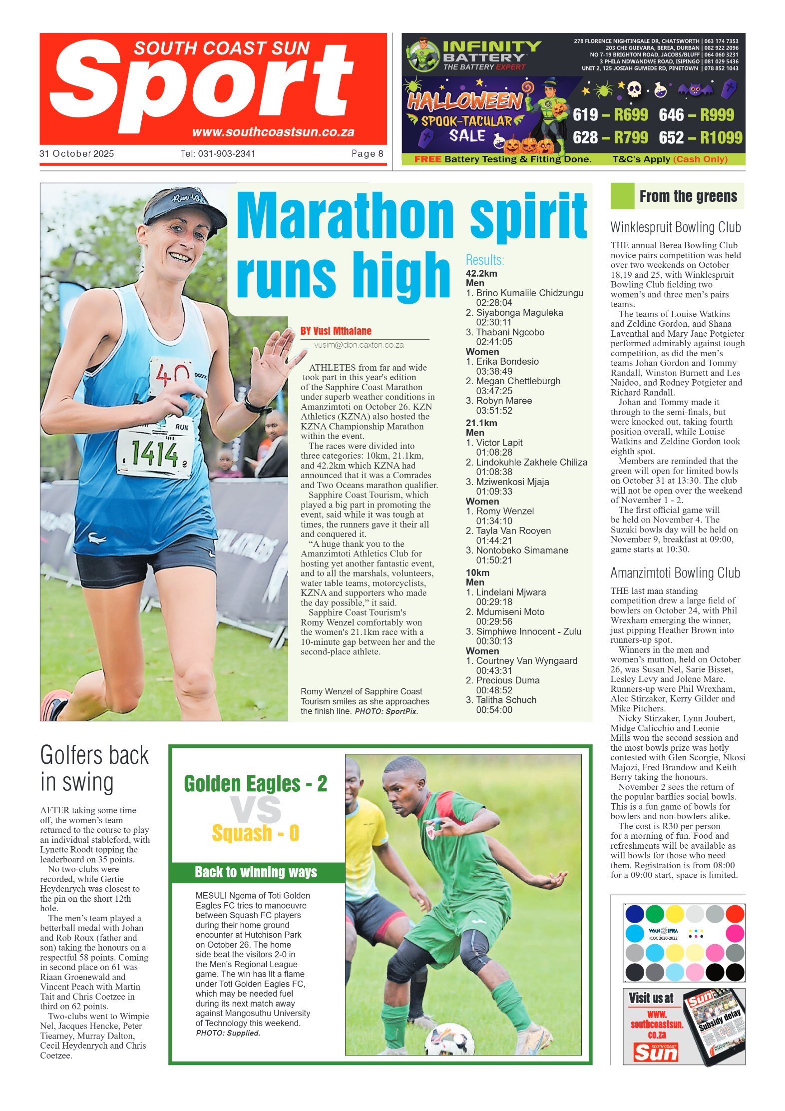 South Coast Sun 31 October 2025 page 8