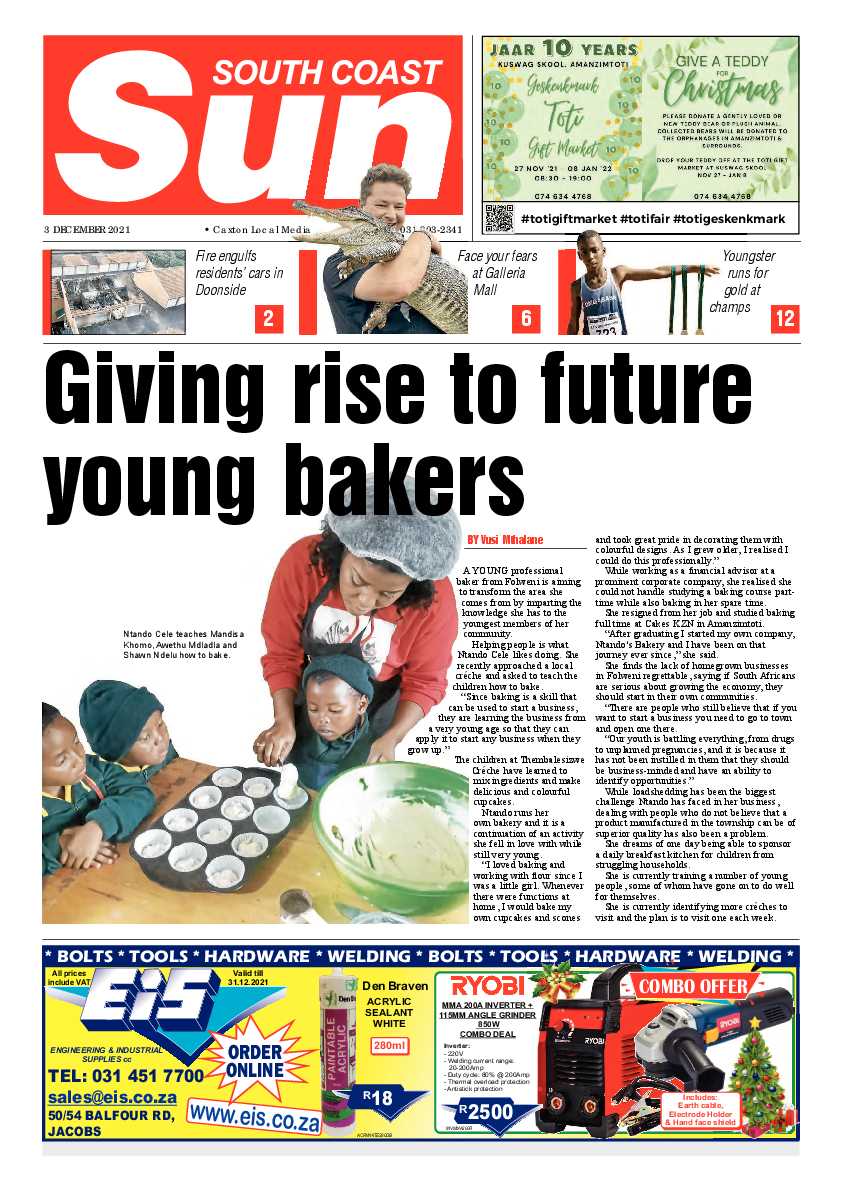 South Coast Sun 3 December 2021 page 1