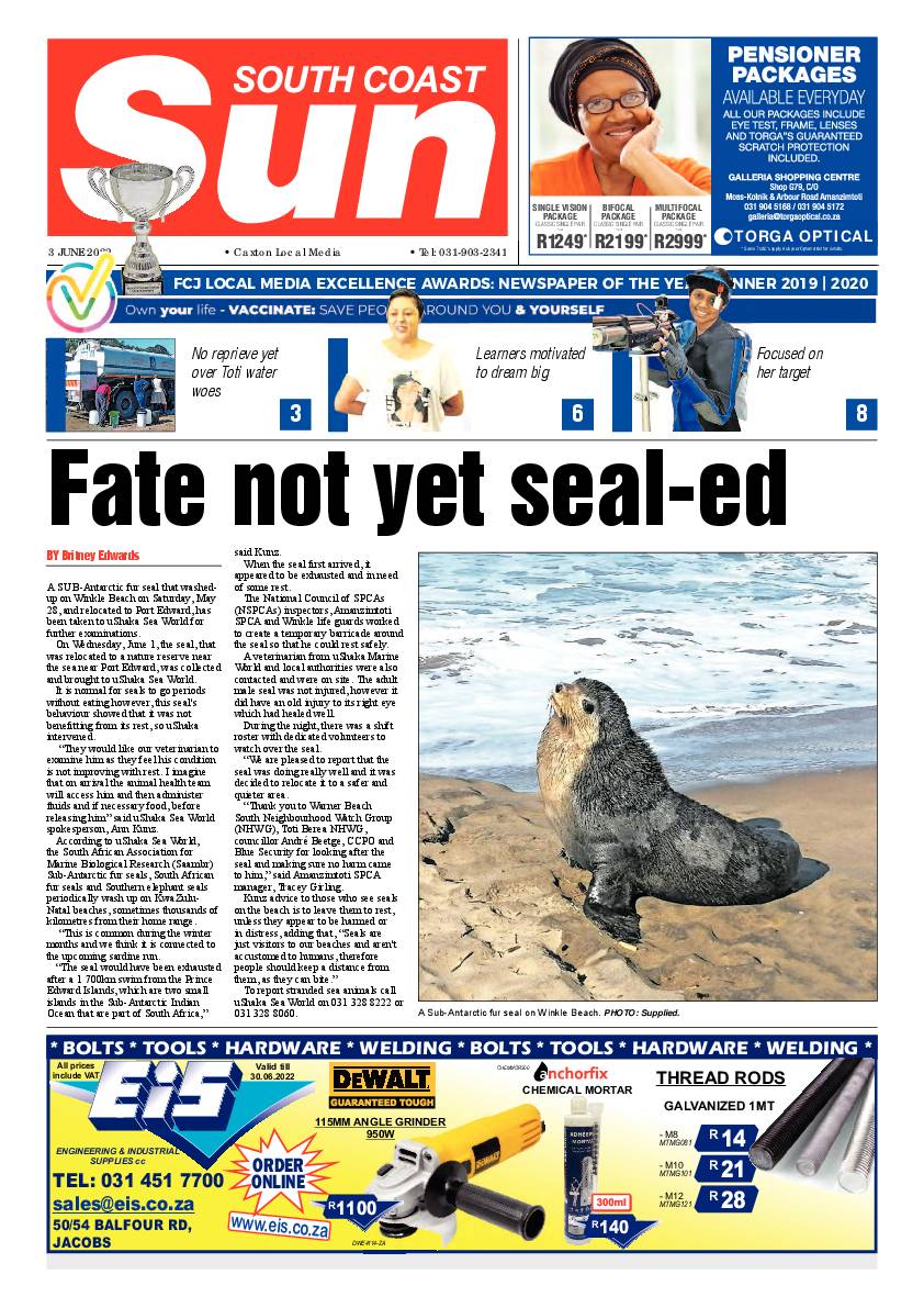 South Coast Sun 3 June 2022 page 1