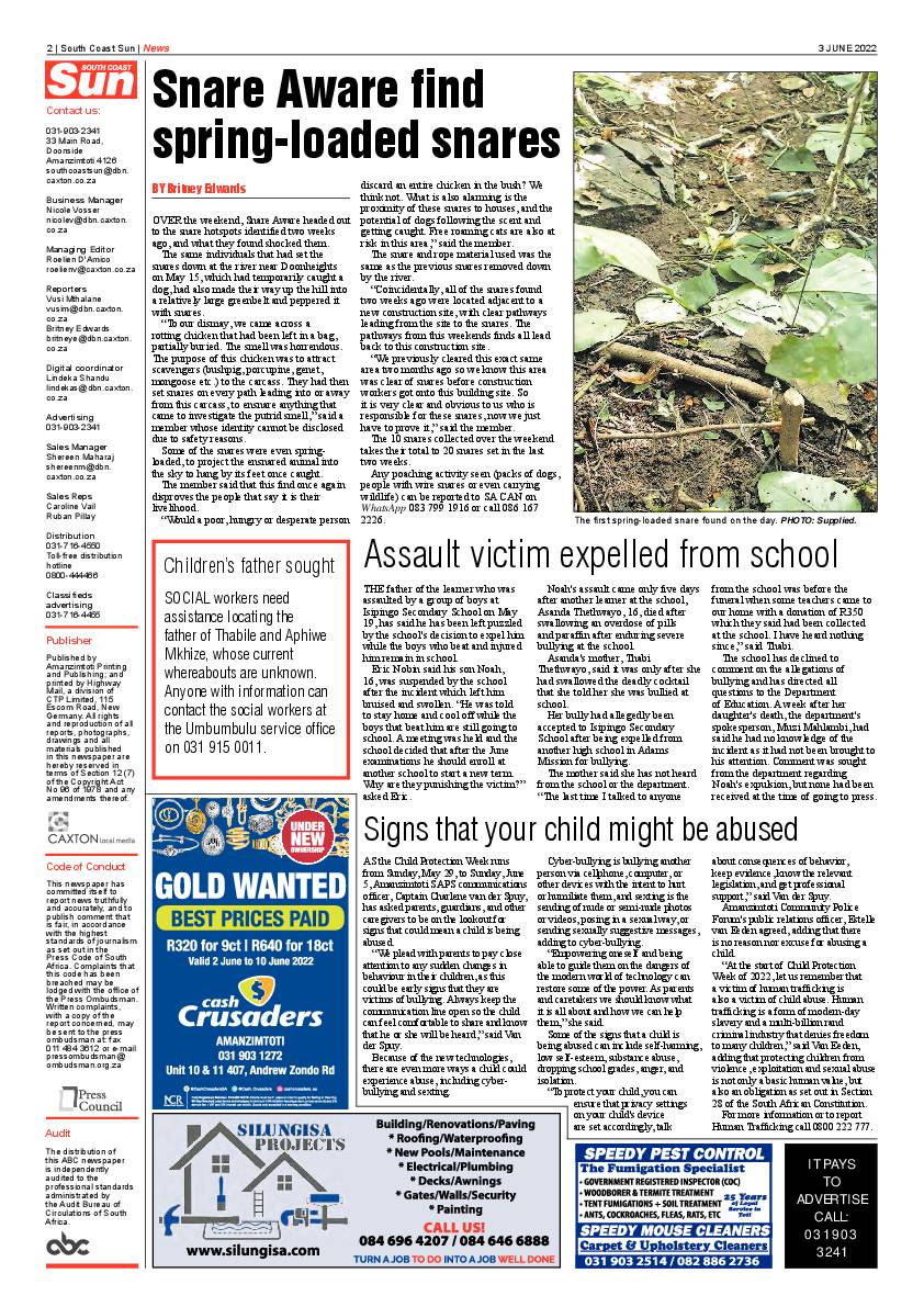 South Coast Sun 3 June 2022 page 2