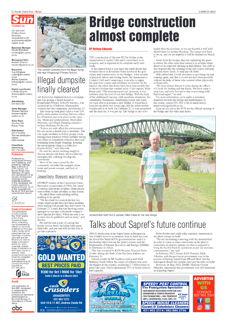 South Coast Sun 3 March 2023 page 2