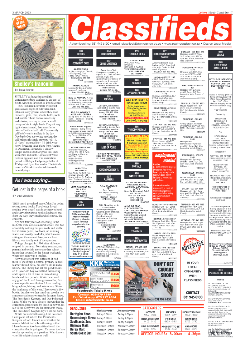 South Coast Sun 3 March 2023 page 7