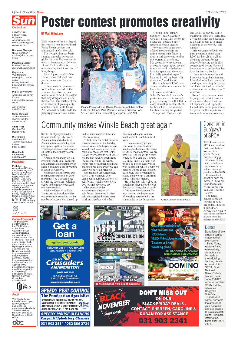 South Coast Sun 3 November 2023 page 2