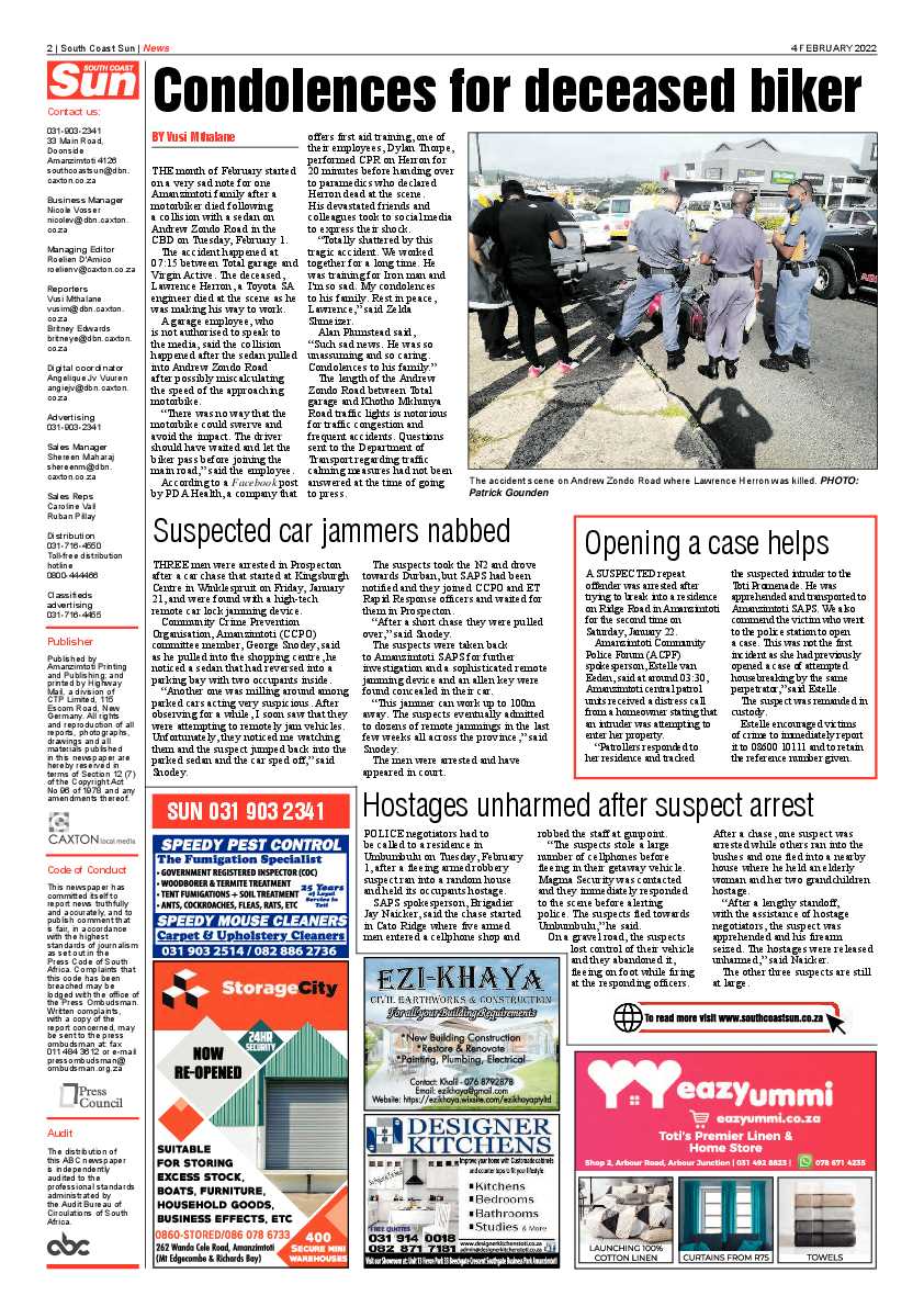 South Coat Sun 4 February 2022 page 2