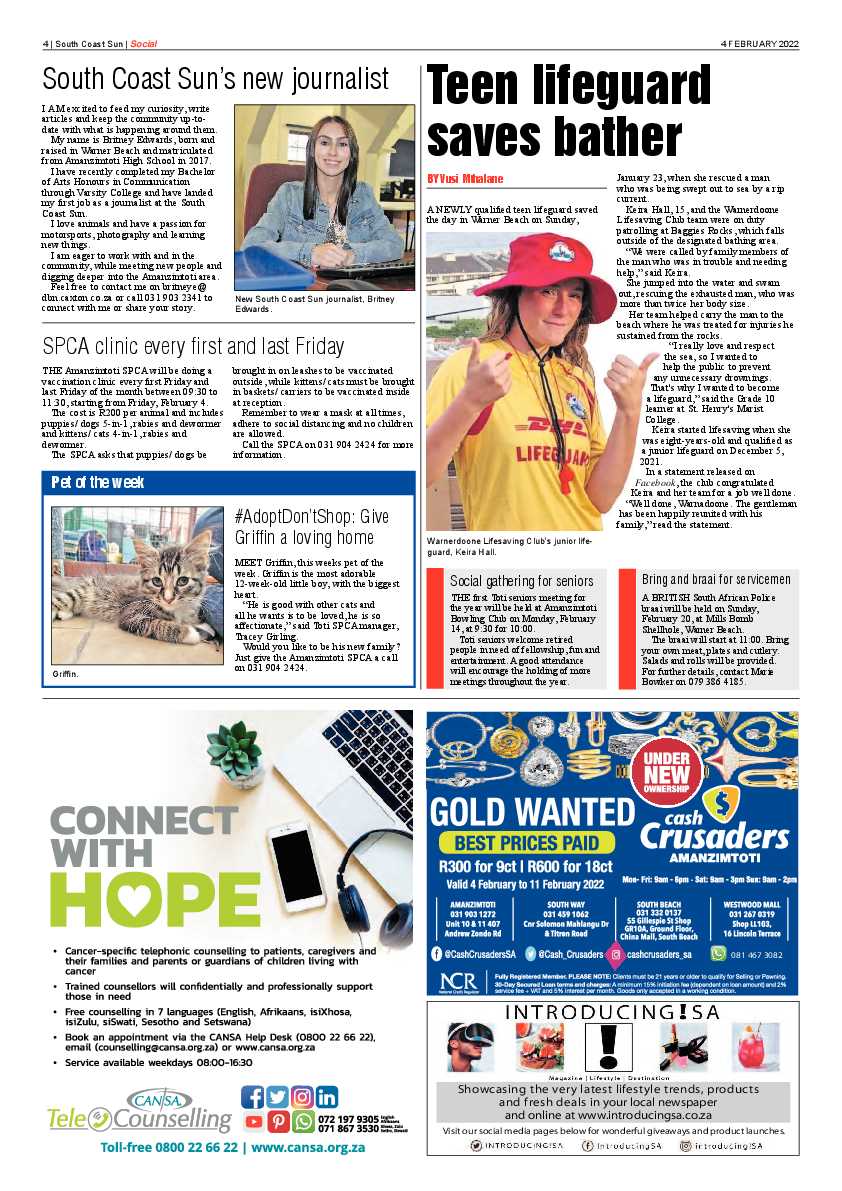 South Coat Sun 4 February 2022 page 4